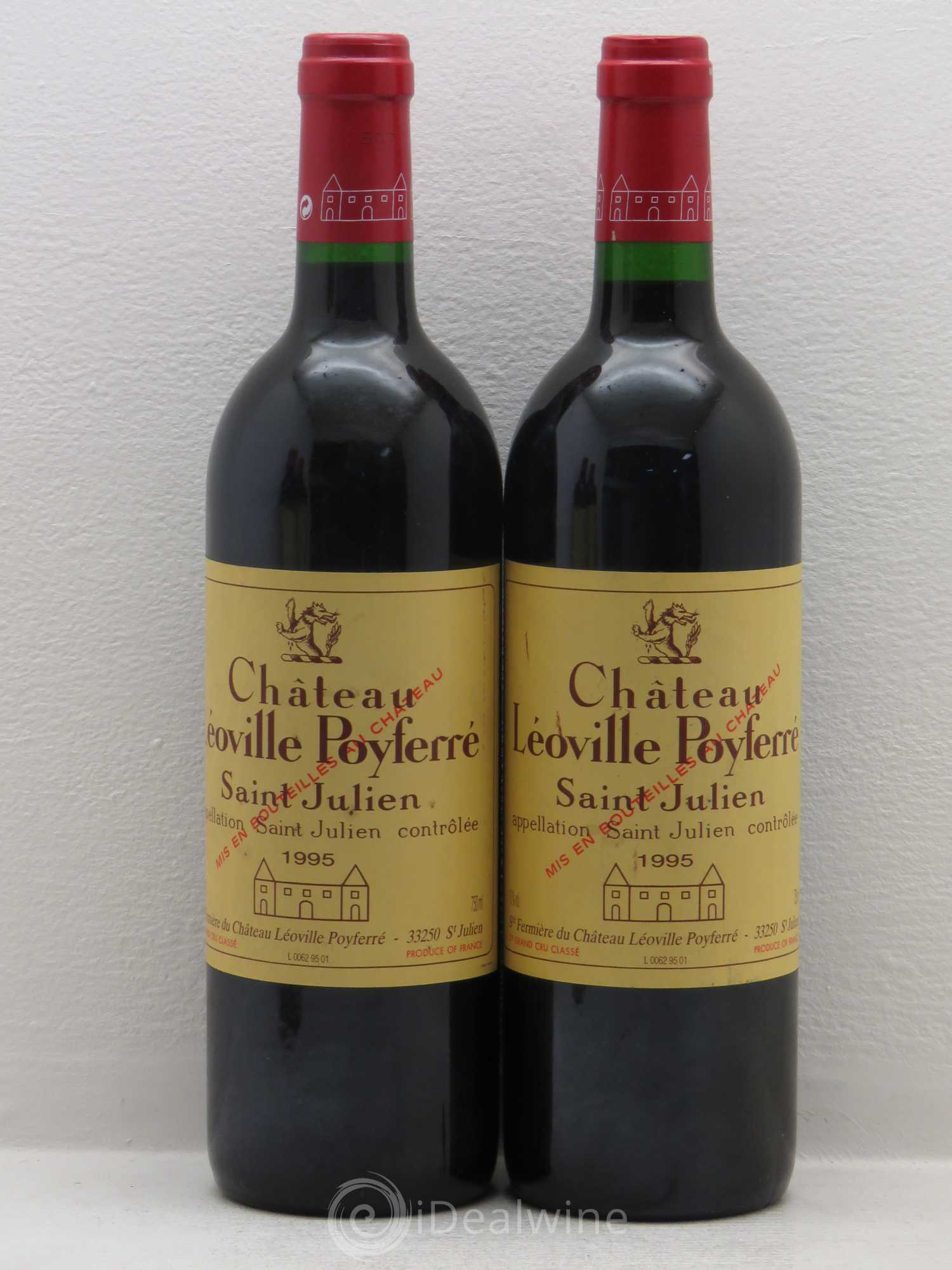 Château Léoville Poyferré 2ème Grand Cru Classé 1995 - Lot de 4 bouteilles - 1