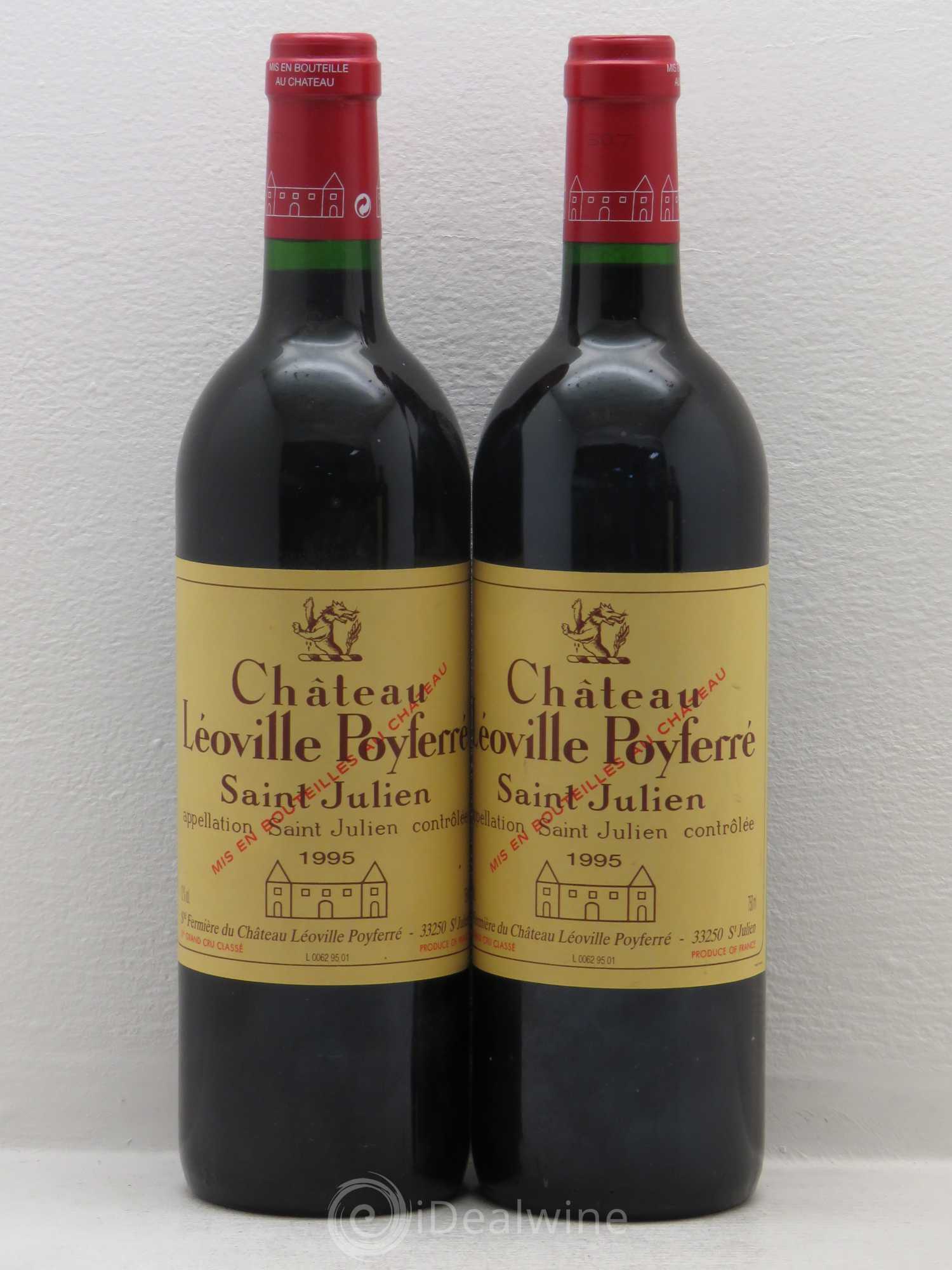 Château Léoville Poyferré 2ème Grand Cru Classé 1995 - Lot de 4 bouteilles - 2