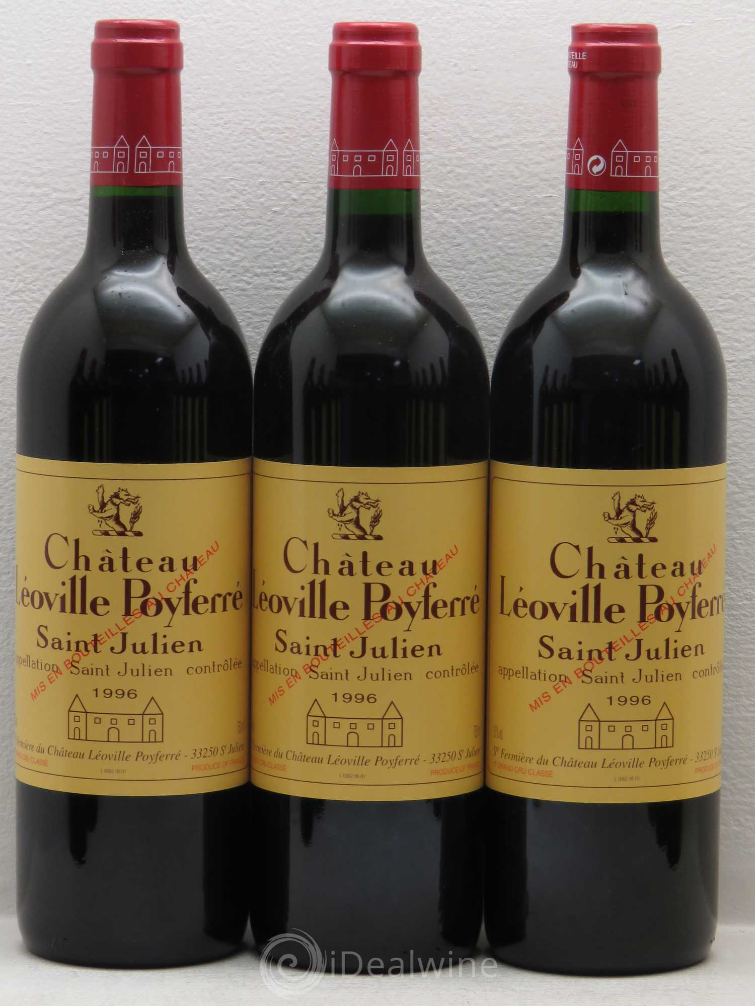 Château Léoville Poyferré 2ème Grand Cru Classé 1996 - Lot de 12 bouteilles - 1