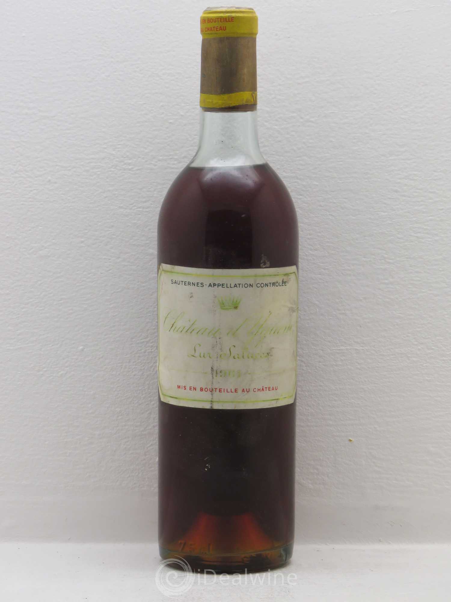 Château d' Yquem 1er Cru Classé Supérieur 1961 - Lotto di 1 bottiglia - 0