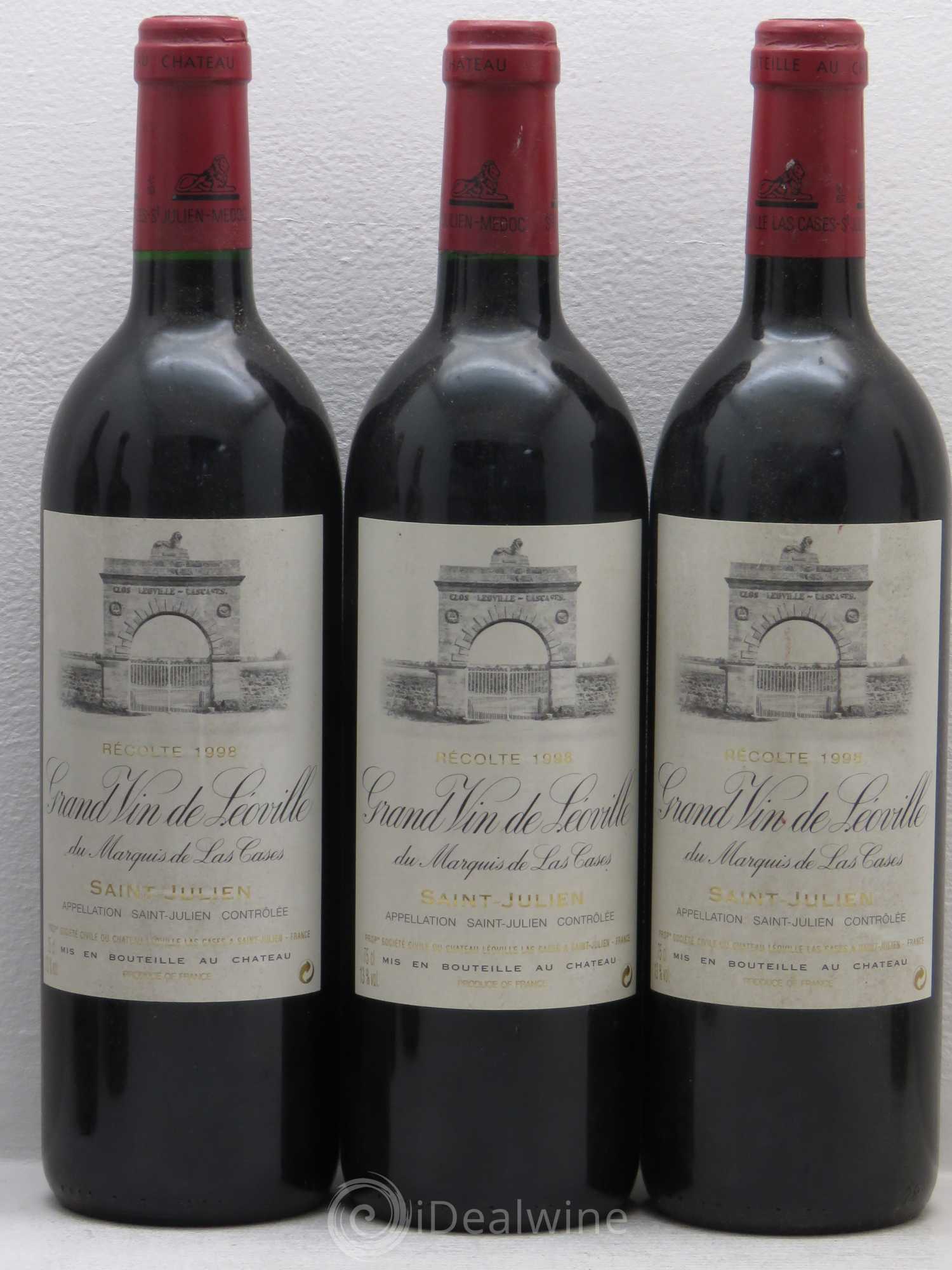 Château Léoville Las Cases 2ème Grand Cru Classé 1998 - Lot de 6 bouteilles - 1