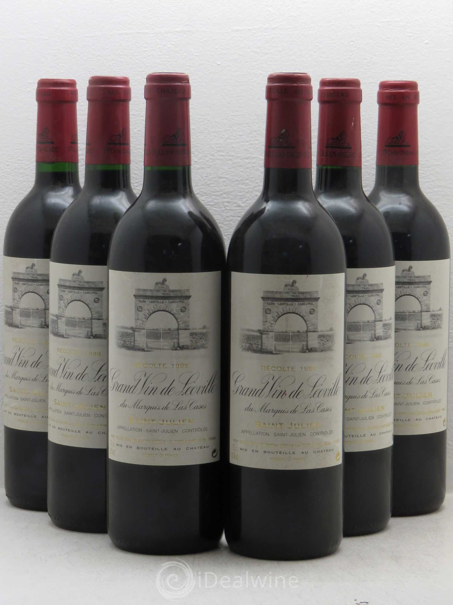 Château Léoville Las Cases 2ème Grand Cru Classé 1998 - Lot de 6 bouteilles - 0