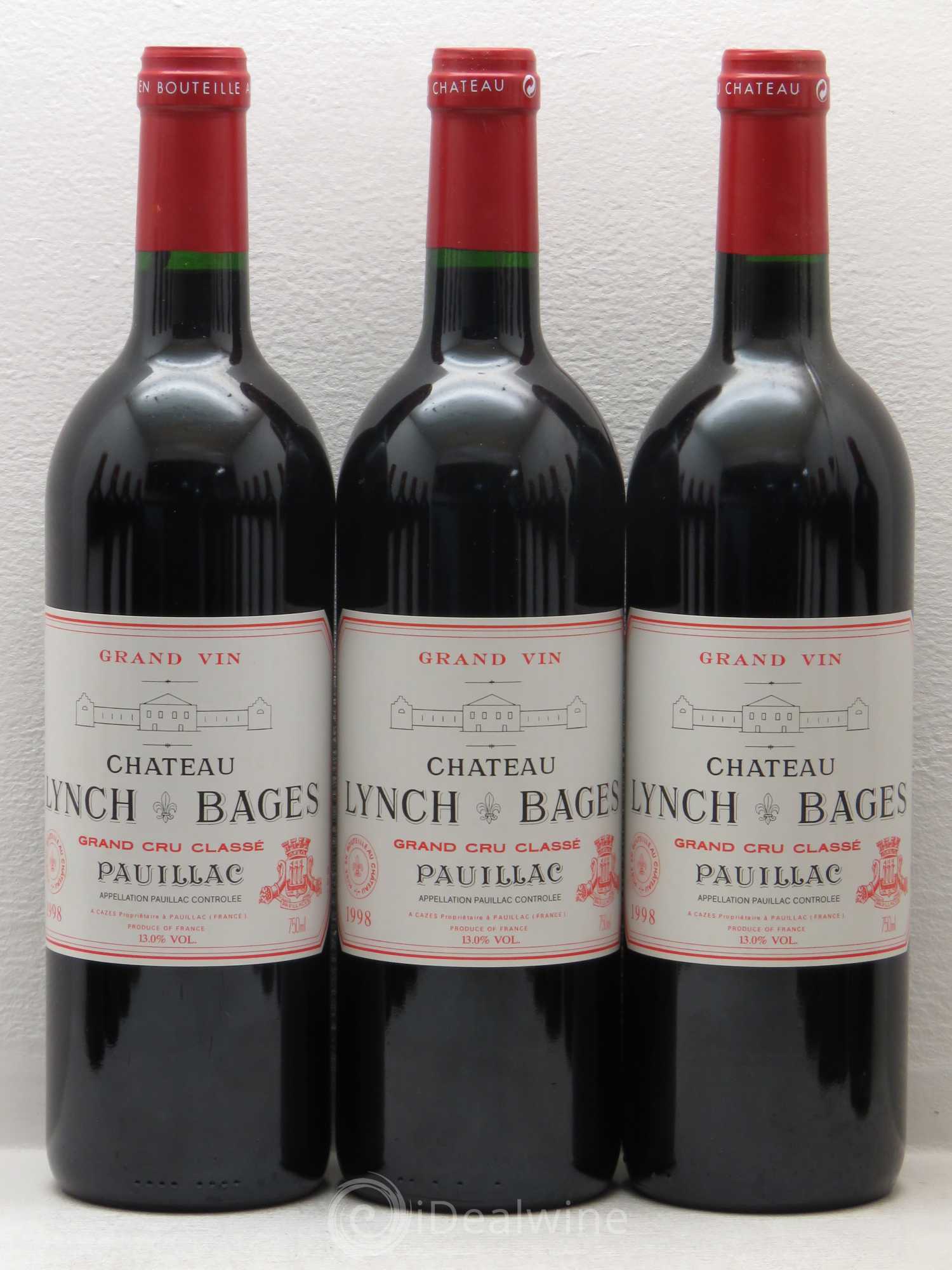 Château Lynch Bages 5ème Grand Cru Classé 1998 - Lot de 12 bouteilles - 1