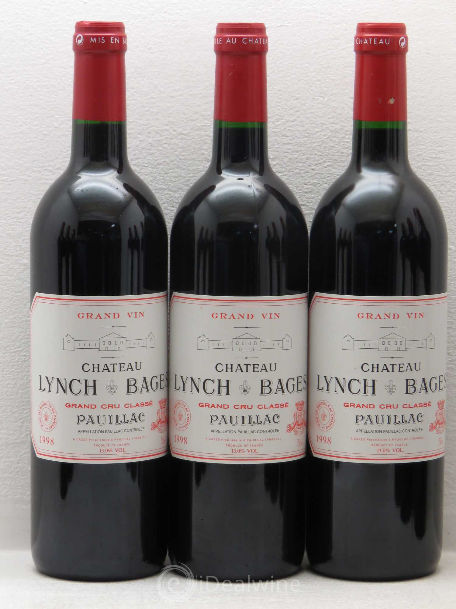 Château Lynch Bages 5ème Grand Cru Classé 1998 - Lot de 12 bouteilles - 2