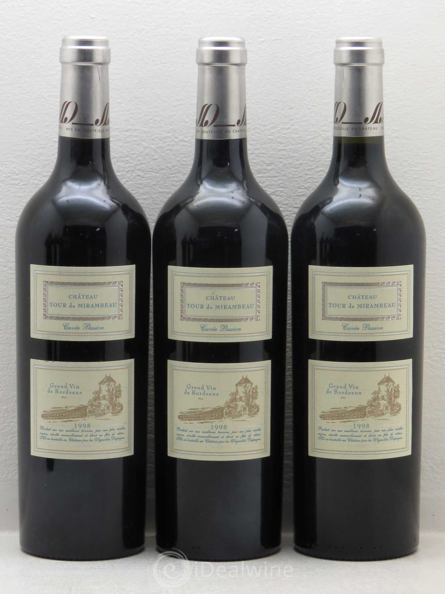 Divers Château Tour de  Mirambeau cuvee Passion Bordeaux Supérieur  1998 - Posten von 12 Flaschen - 3