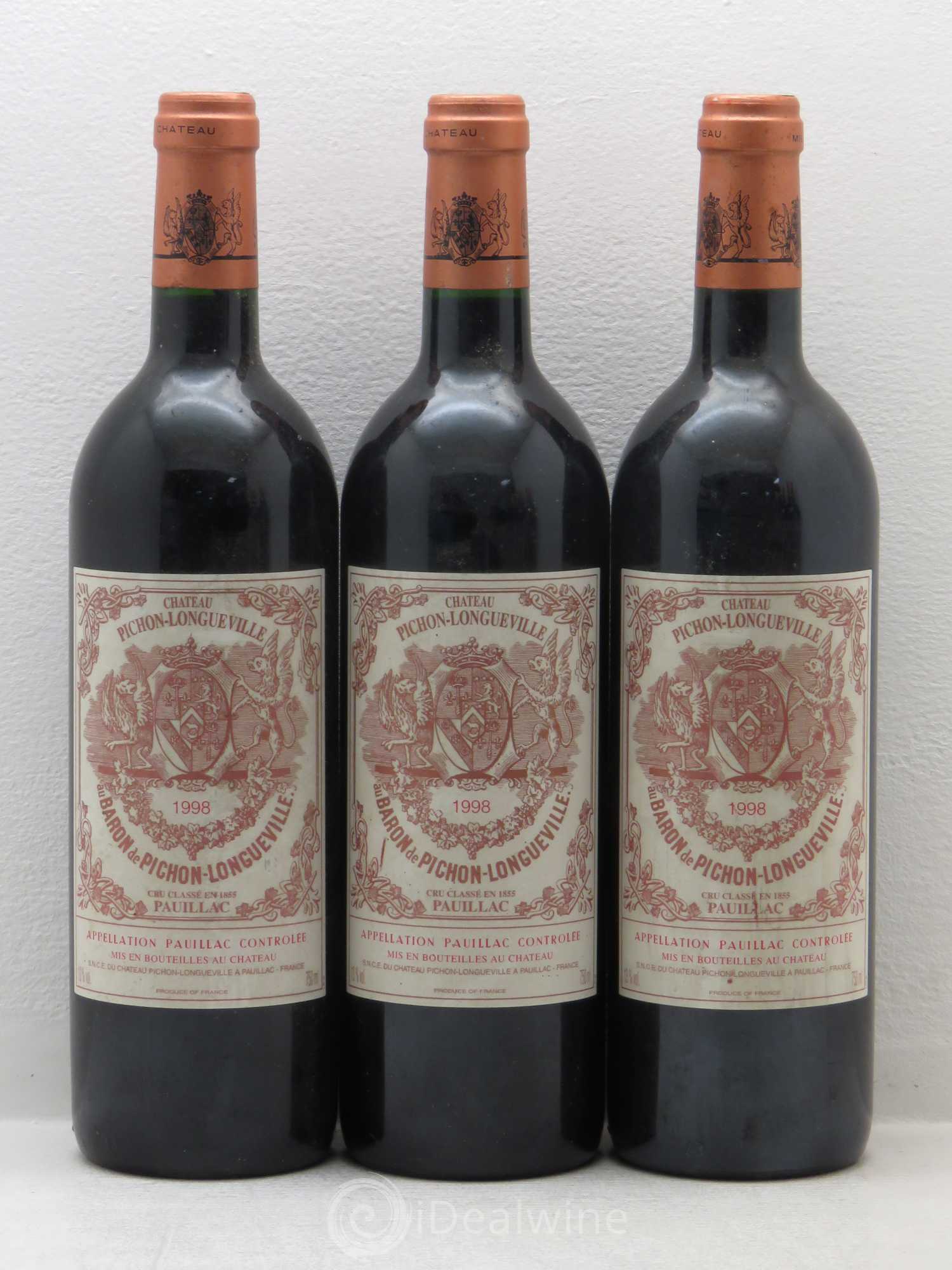 Pichon Longueville Baron 2ème Grand Cru Classé 1998 - Lot de 6 bouteilles - 2