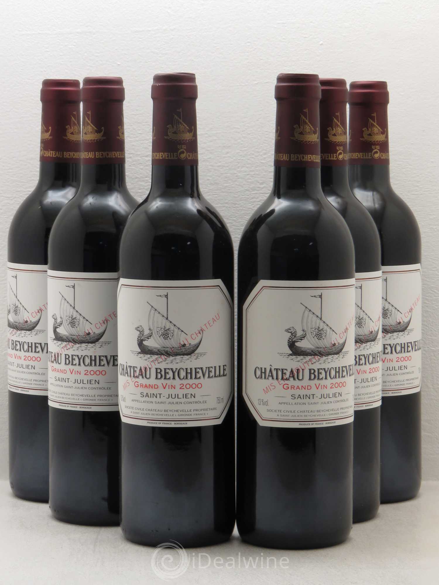 Château Beychevelle 4ème Grand Cru Classé 2000 - Lot de 6 bouteilles - 0