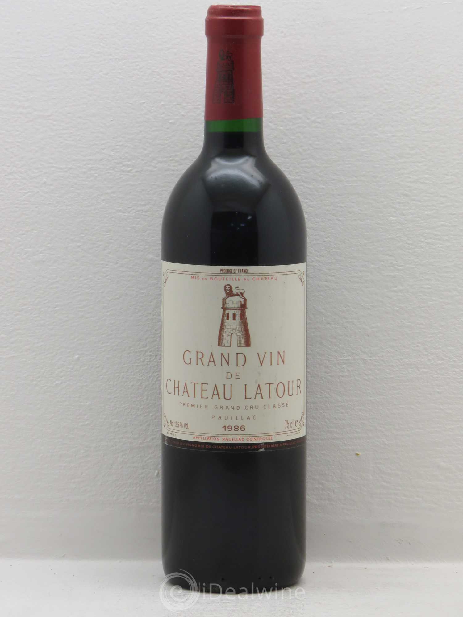 Château Latour 1er Grand Cru Classé 1986 - Lot de 1 bouteille - 0