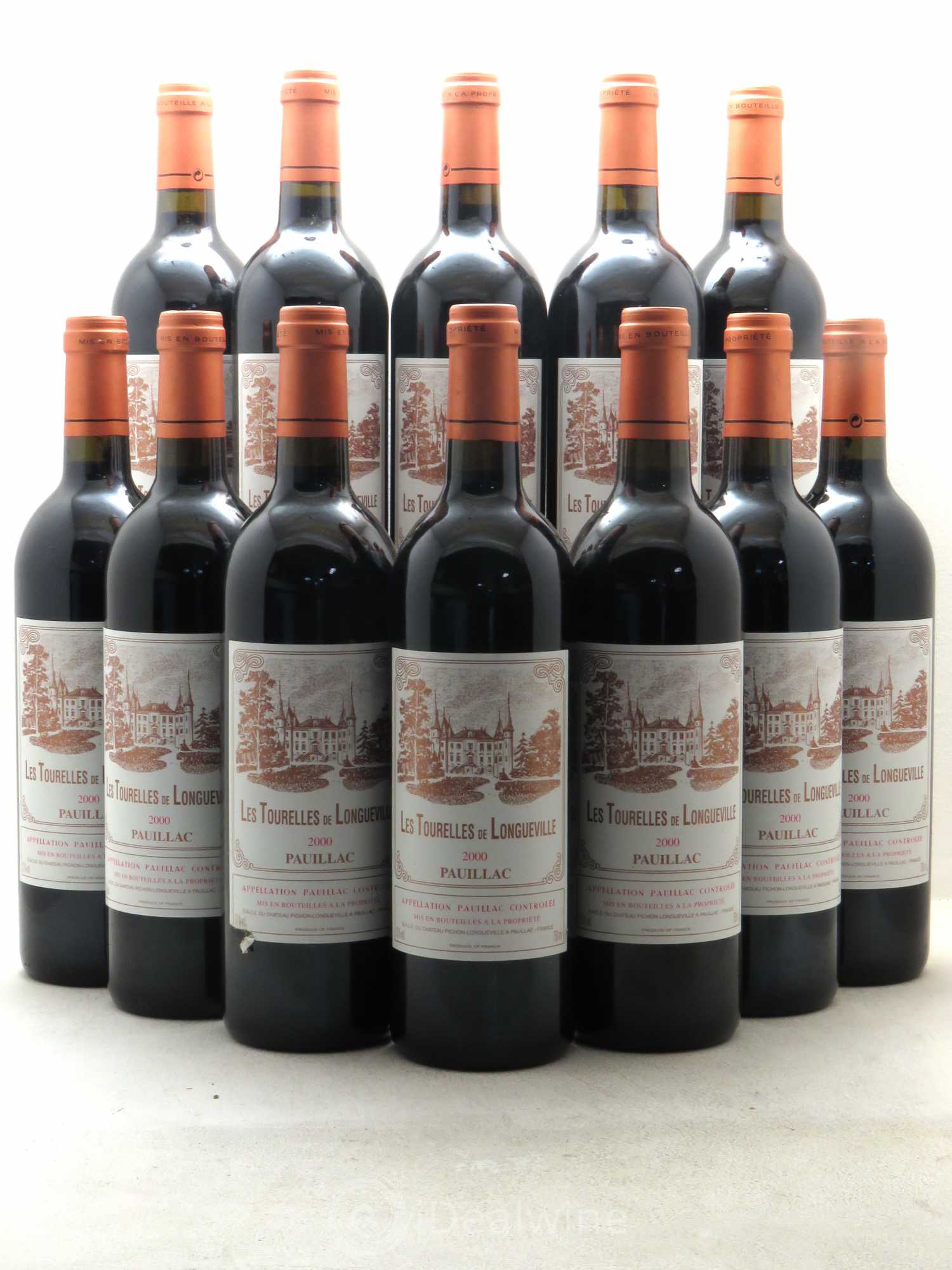 Les Tourelles de Longueville Second Vin 2000 - Lot de 12 bouteilles - 0