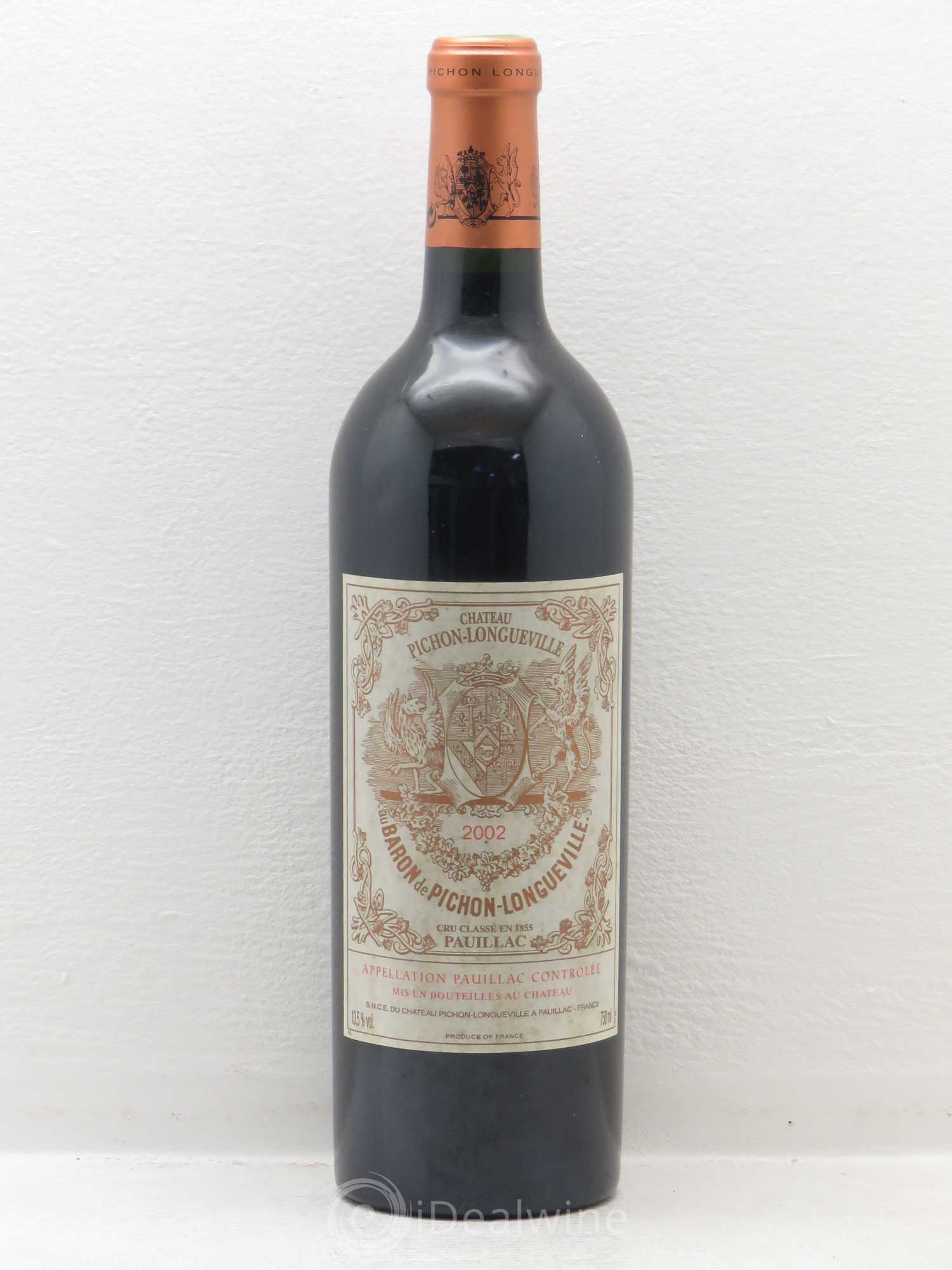 Pichon Longueville Baron 2ème Grand Cru Classé 2002 - Lot de 1 bouteille - 0
