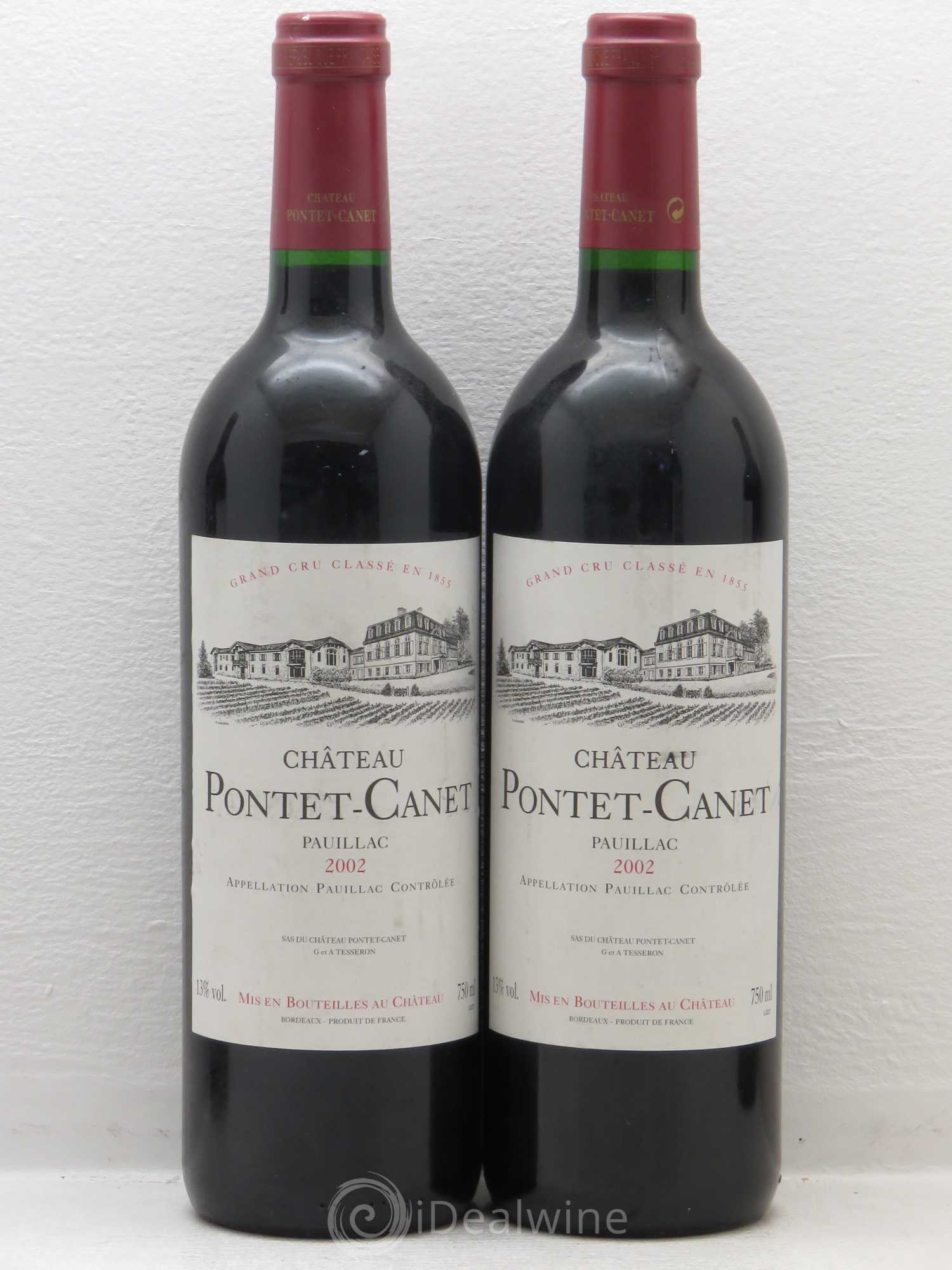 Château Pontet Canet 5ème Grand Cru Classé 2002 - Lot de 4 bouteilles - 1