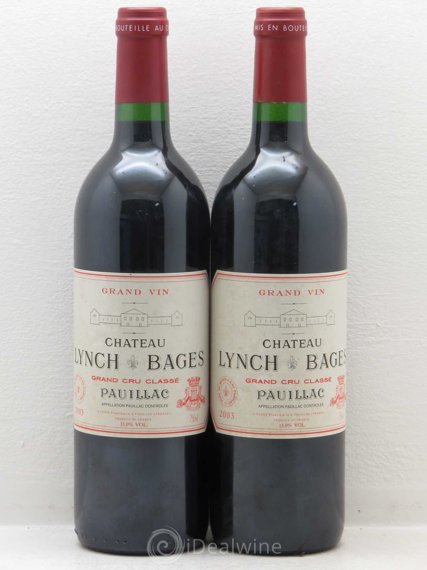 Château Lynch Bages 5ème Grand Cru Classé 2003 - Lot de 2 bouteilles - 0