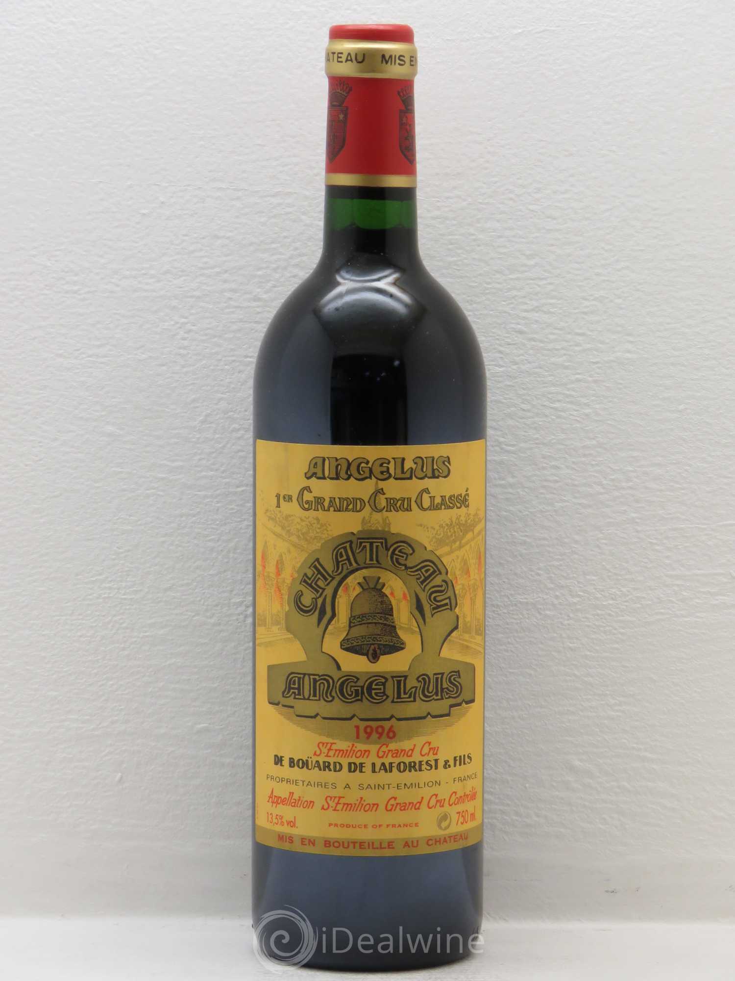 Château Angélus 1er Grand Cru Classé A 1996 - Lot de 1 bouteille - 0