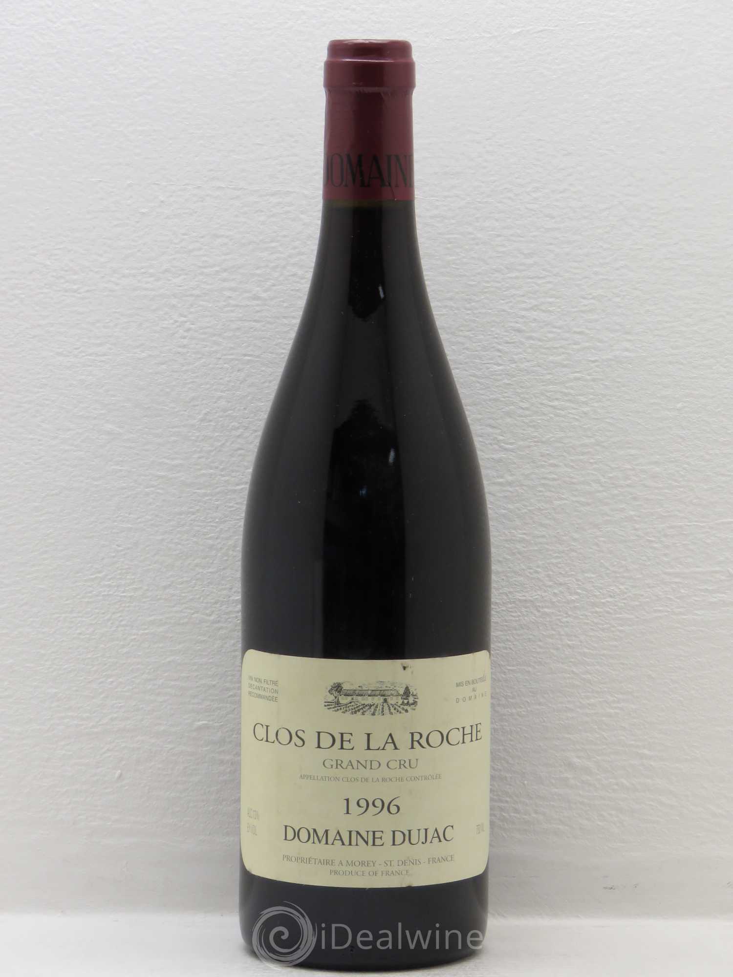 Clos de la Roche Grand Cru Dujac (Domaine) 1996 - Lot de 1 bouteille - 0