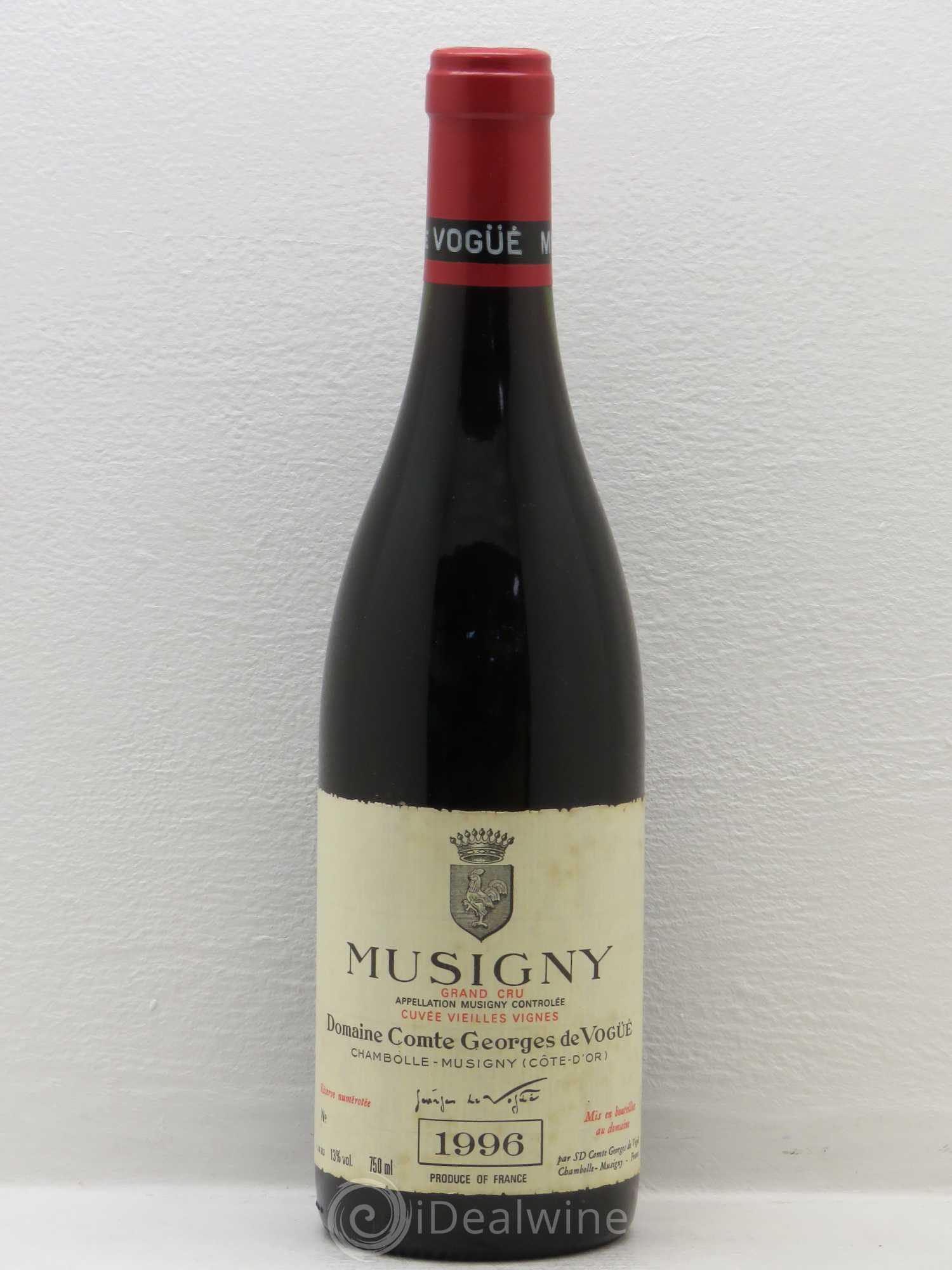 Musigny Grand Cru Cuvée Vieilles Vignes Comte Georges de Vogüé Cuvée vieilles vignes 1996 - Lot de 1 bouteille - 0