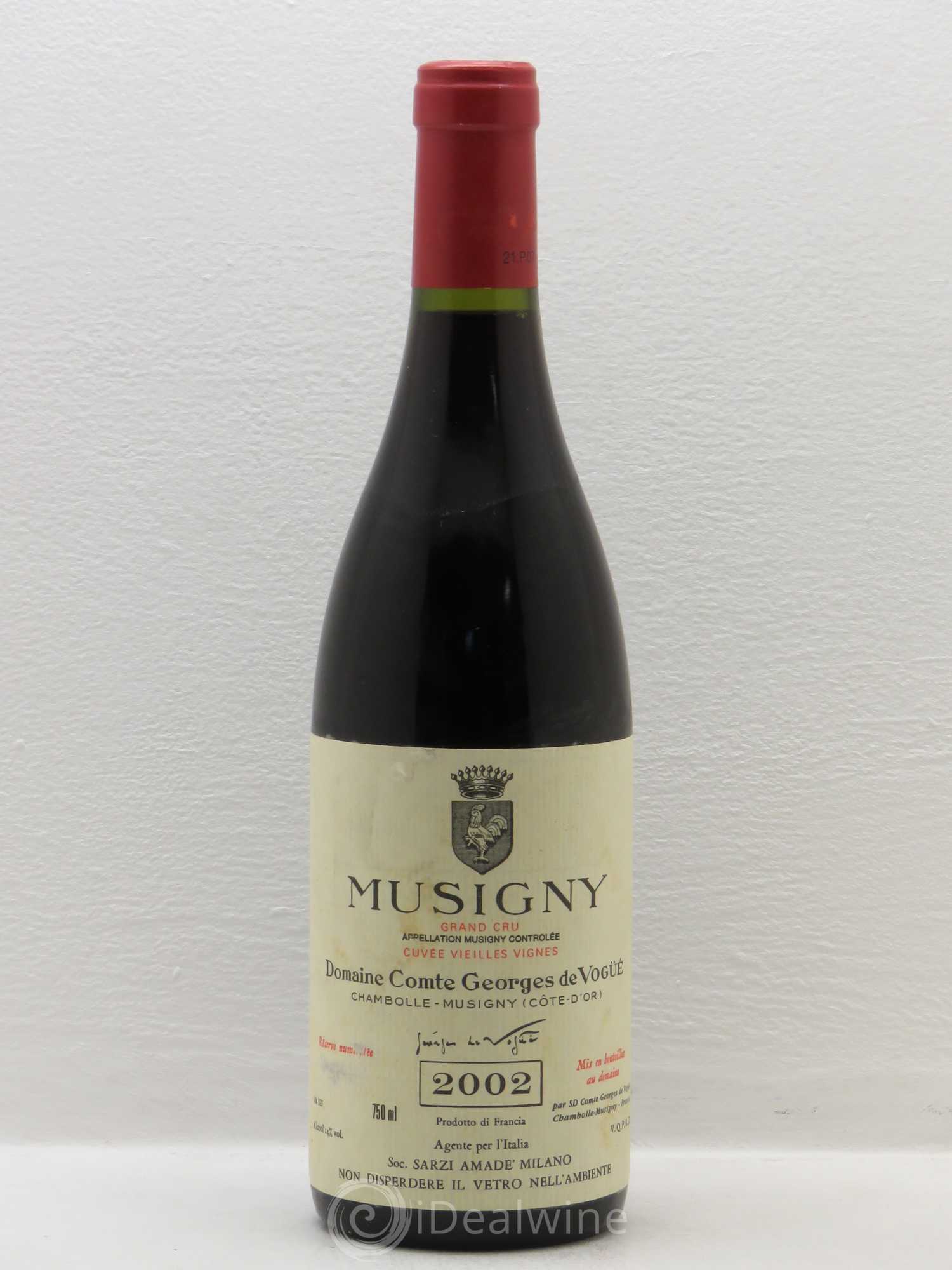 Musigny Grand Cru Cuvée Vieilles Vignes Comte Georges de Vogüé Cuvée vieilles Vignes 2002 - Posten von 1 Flasche - 0