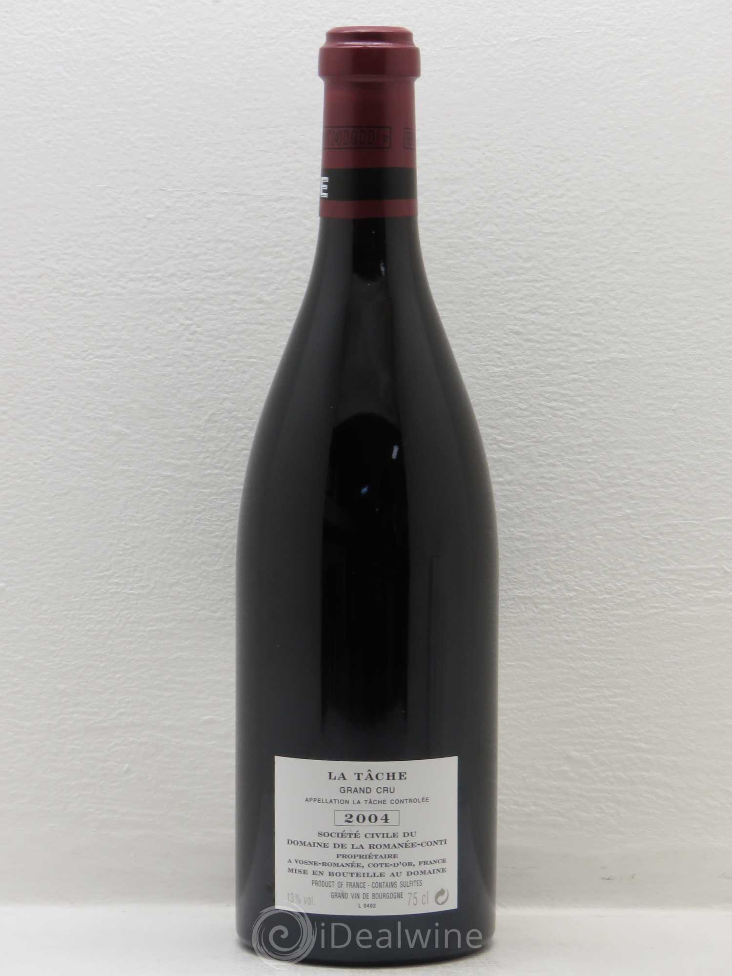 La Tâche Grand Cru Domaine de la Romanée-Conti 2004 - Lot de 1 bouteille - 1