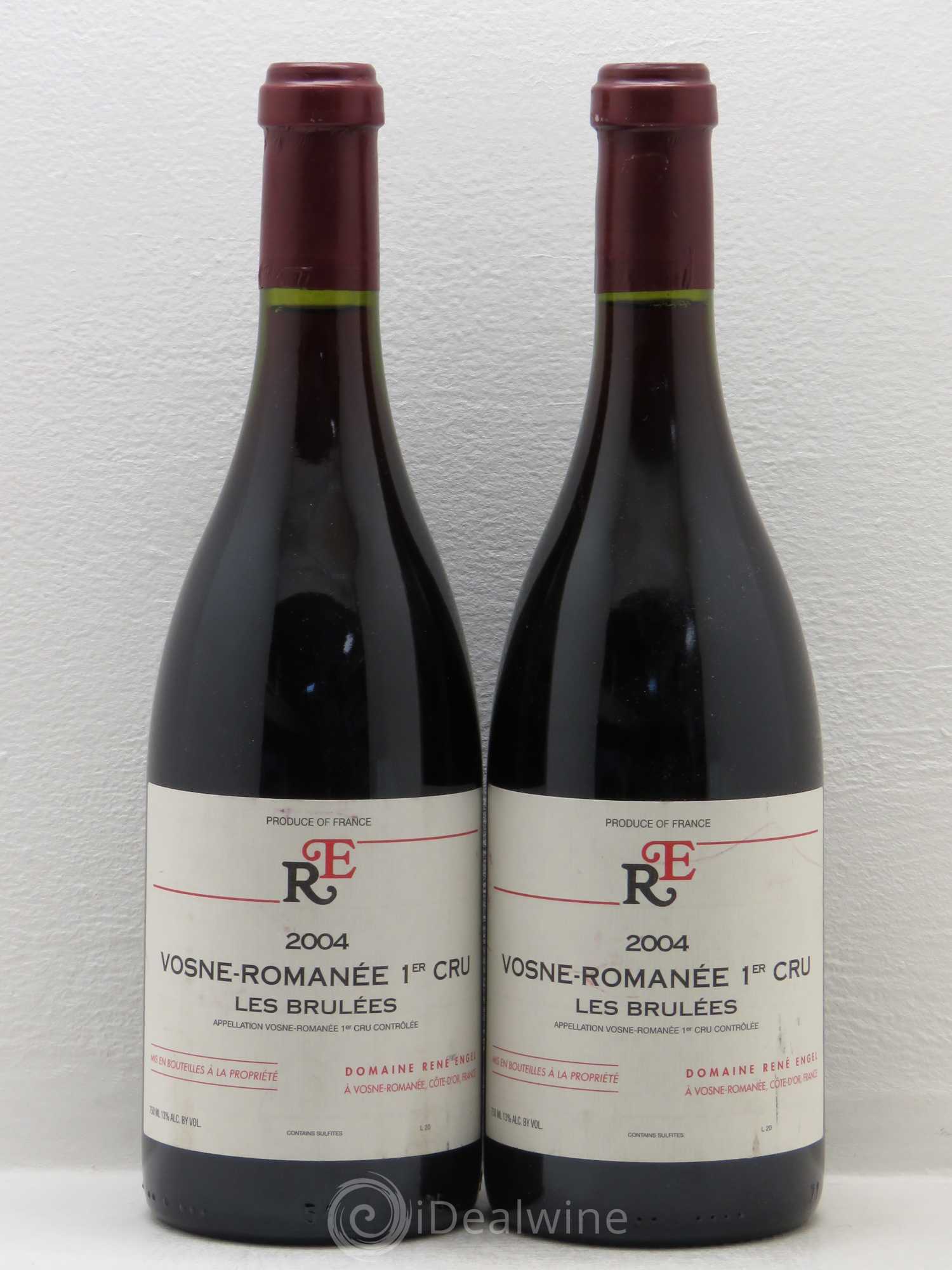 Vosne-Romanée 1er Cru Aux Brûlées Domaine René Engel - Domaine Eugénie 2004 - Lot de 2 bouteilles - 0