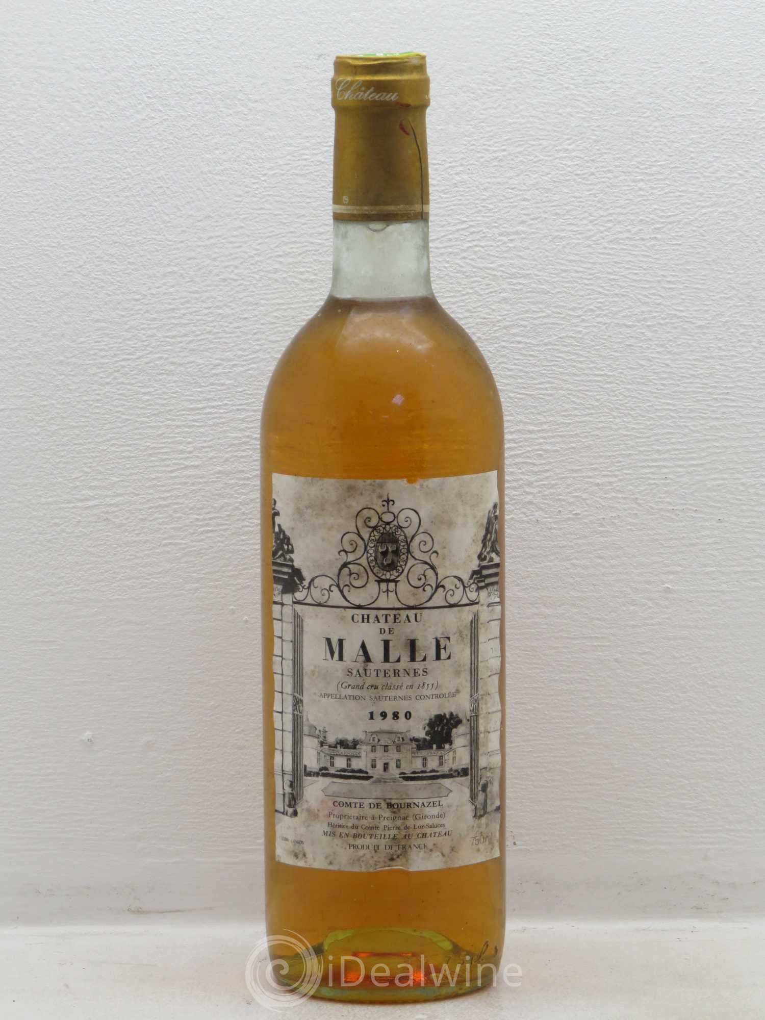 Château de Malle 2ème Grand Cru Classé 1980 - Lotto di 1 bottiglia - 0
