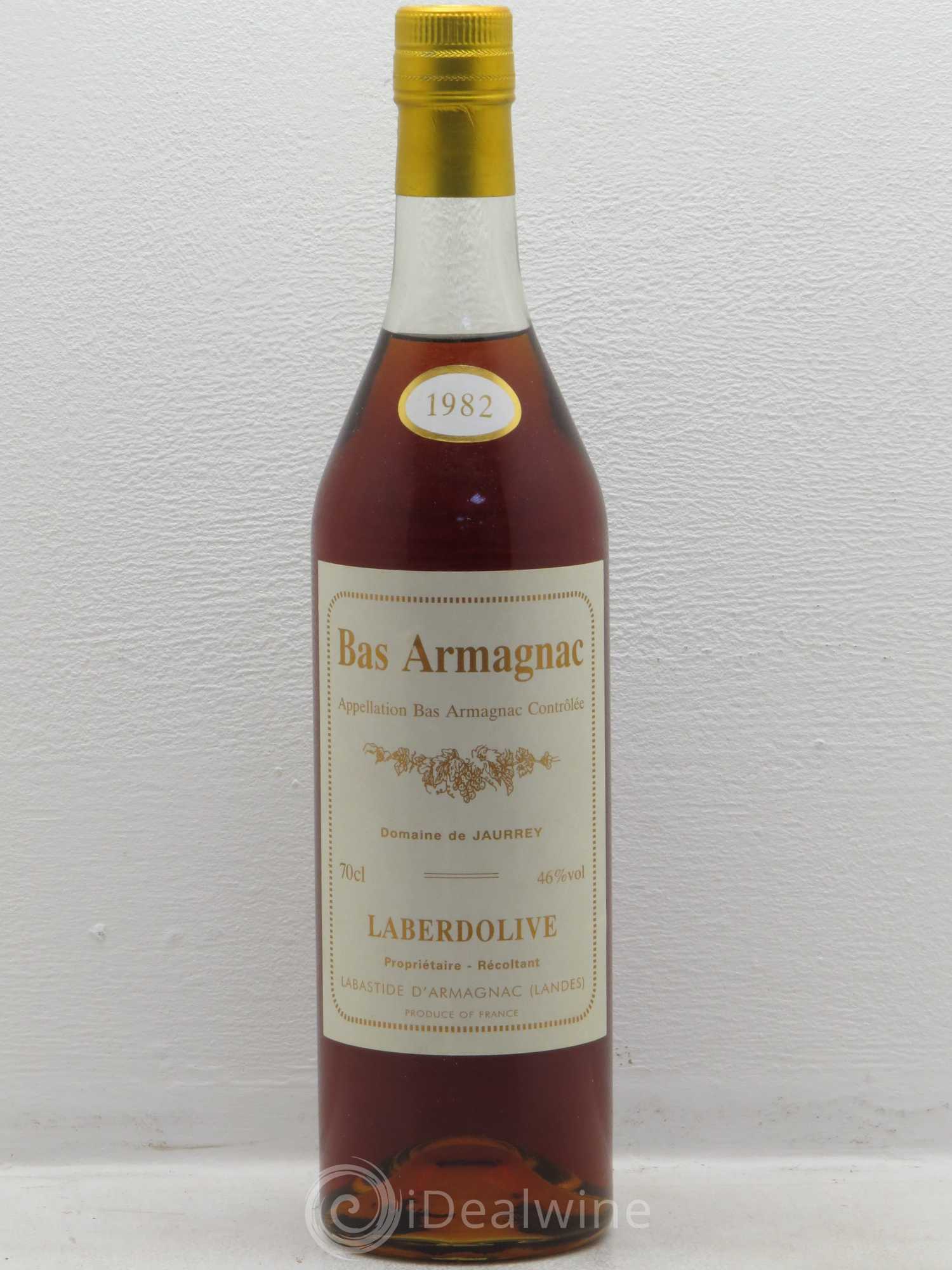 Bas-Armagnac Domaine de Jaurrey Laberdolive 1982 - Posten von 1 Flasche - 0