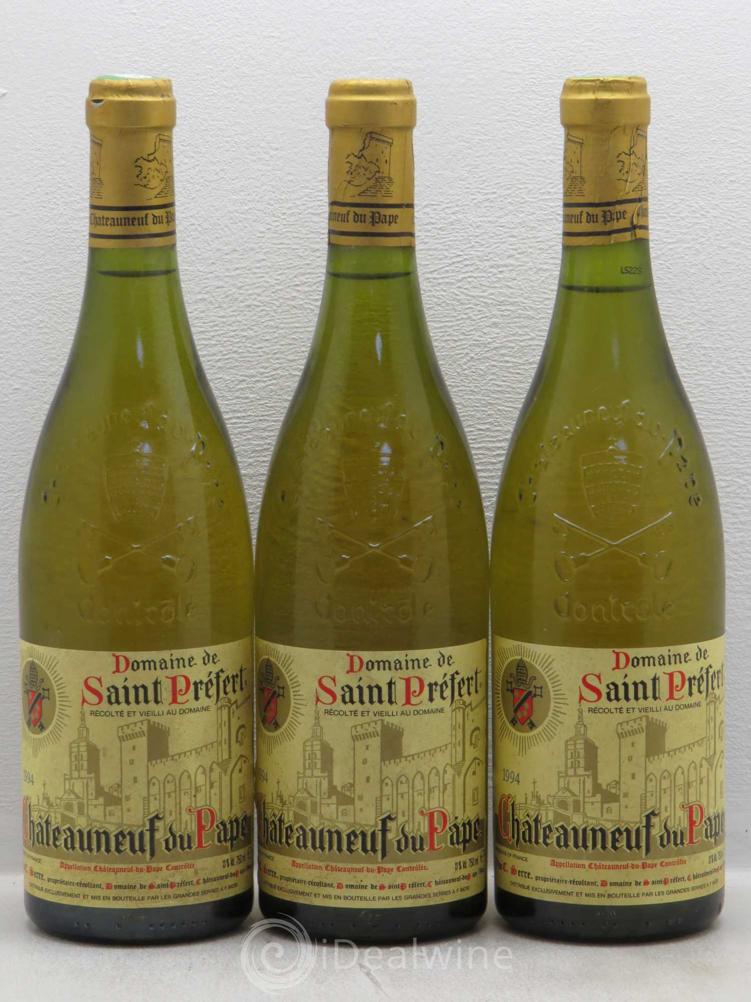 Châteauneuf-du-Pape Domaine Saint Prefert 1994 - Posten von 3 Flaschen - 0