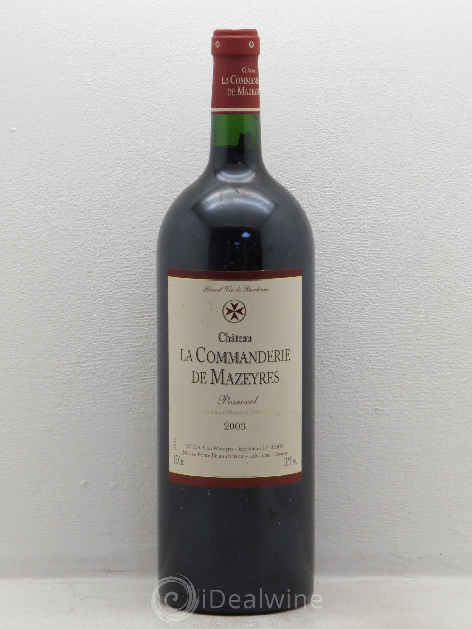 Château La Commanderie de Mazeyres 2003 - Lot de 1 magnum - 0
