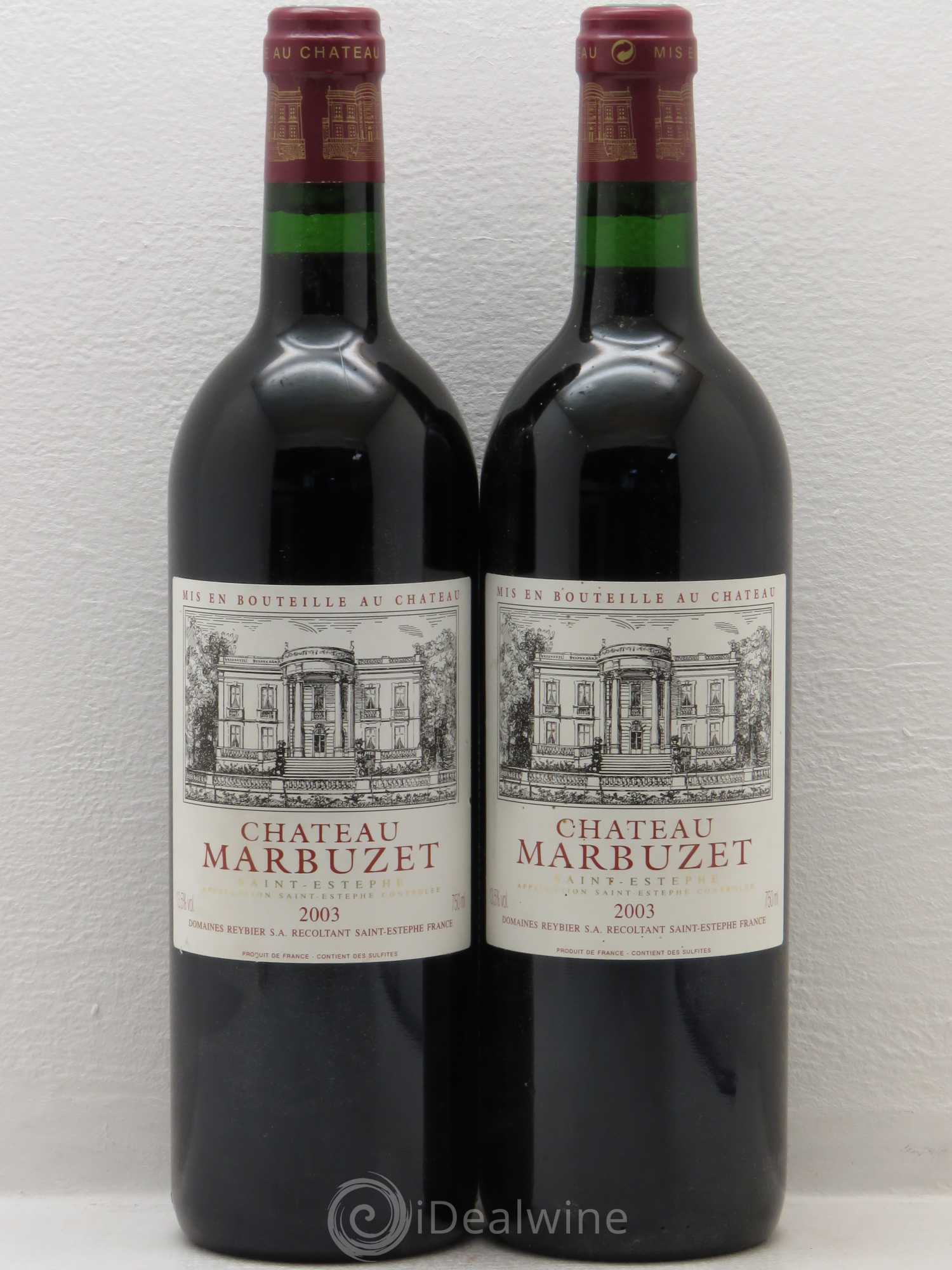 Château de Marbuzet Cru Bourgeois (sans prix de réserve) 2003 - Lot de 2 bouteilles - 0
