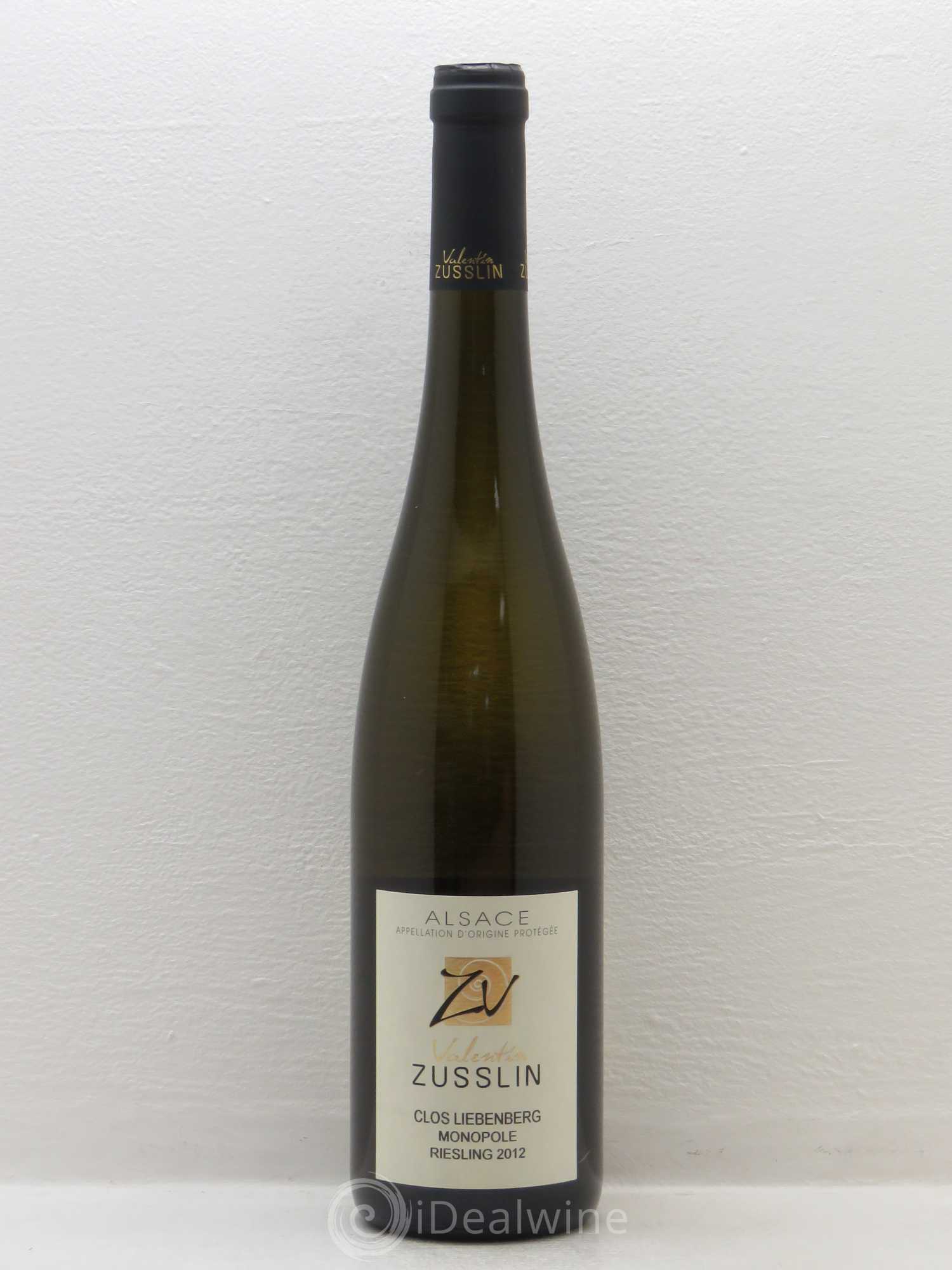 Alsace Riesling Clos Liebenberg Valentin Zusslin (Domaine) (sans prix de réserve) 2012 - Lot de 1 bouteille - 0