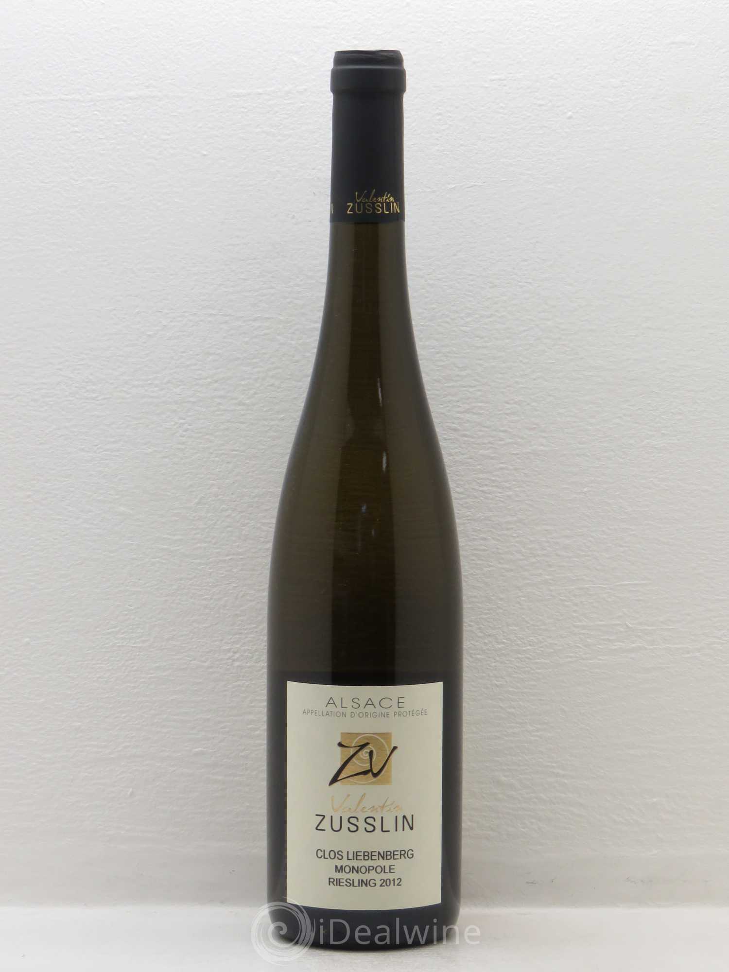 Alsace Riesling Clos Liebenberg Valentin Zusslin (Domaine) (sans prix de réserve) 2012 - Lot de 1 bouteille - 0