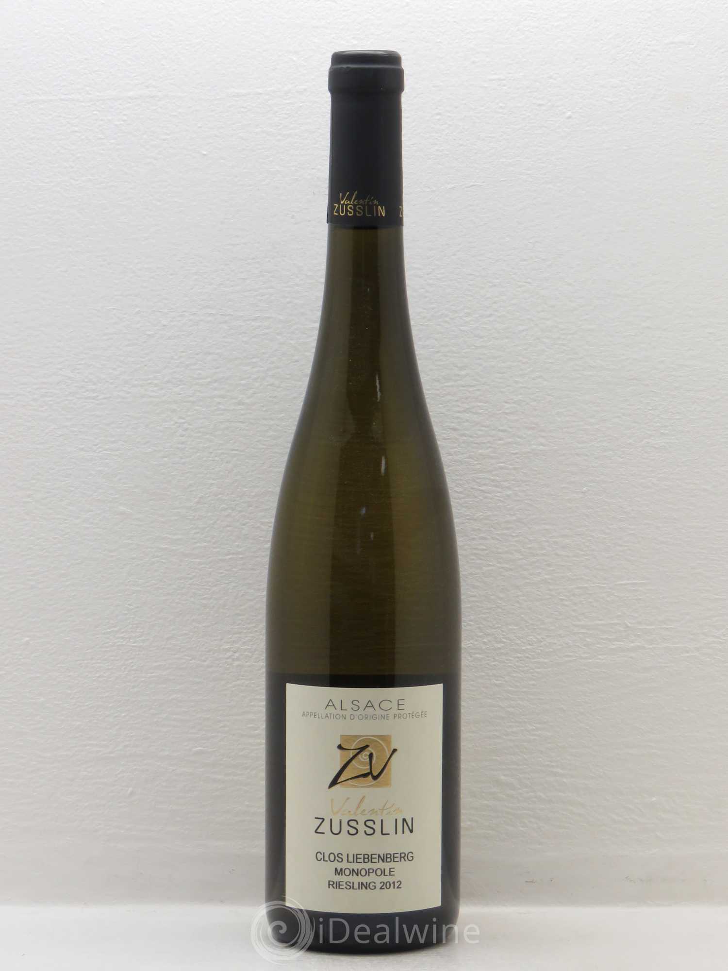 Alsace Riesling Clos Liebenberg Valentin Zusslin (Domaine) (sans prix de réserve) 2012 - Lot de 1 bouteille - 0