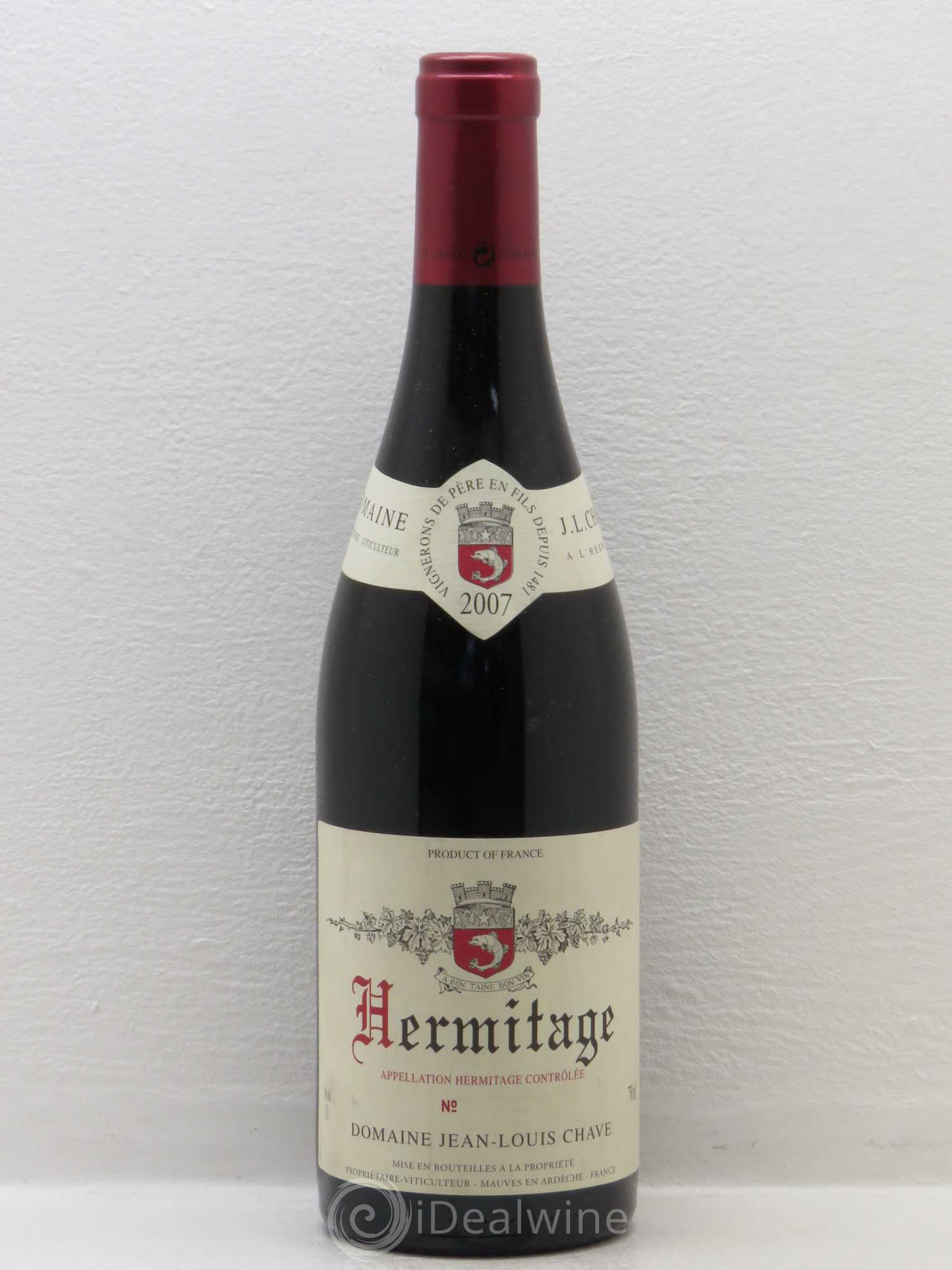 Hermitage Jean-Louis Chave (sans prix de réserve) 2007 - Lot de 1 bouteille - 0