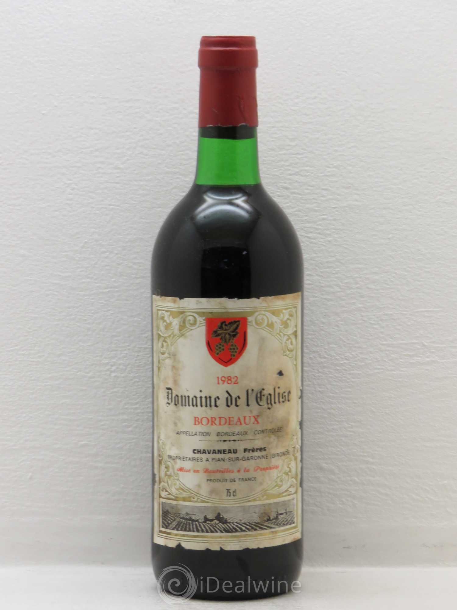 Bordeaux Domaine de l'église (sans prix de réserve) 1982 - Posten von 1 Flasche - 0
