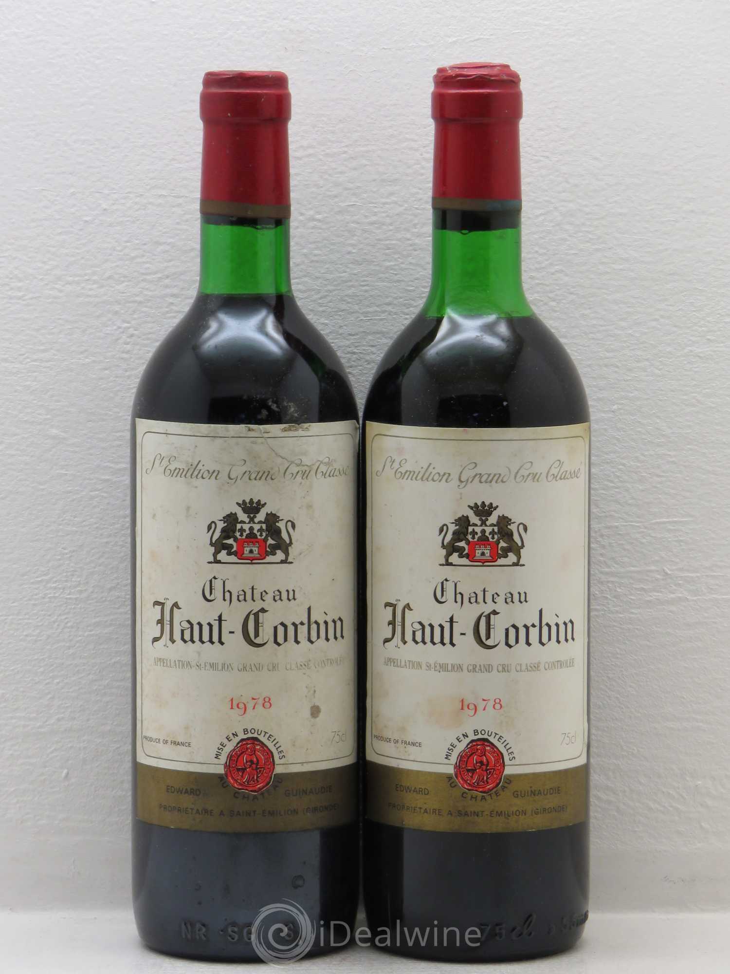 Château Haut Corbin Grand Cru Saint Emilion Grand Cru (sans prix de réserve) 1978 - Posten von 2 Flaschen - 0