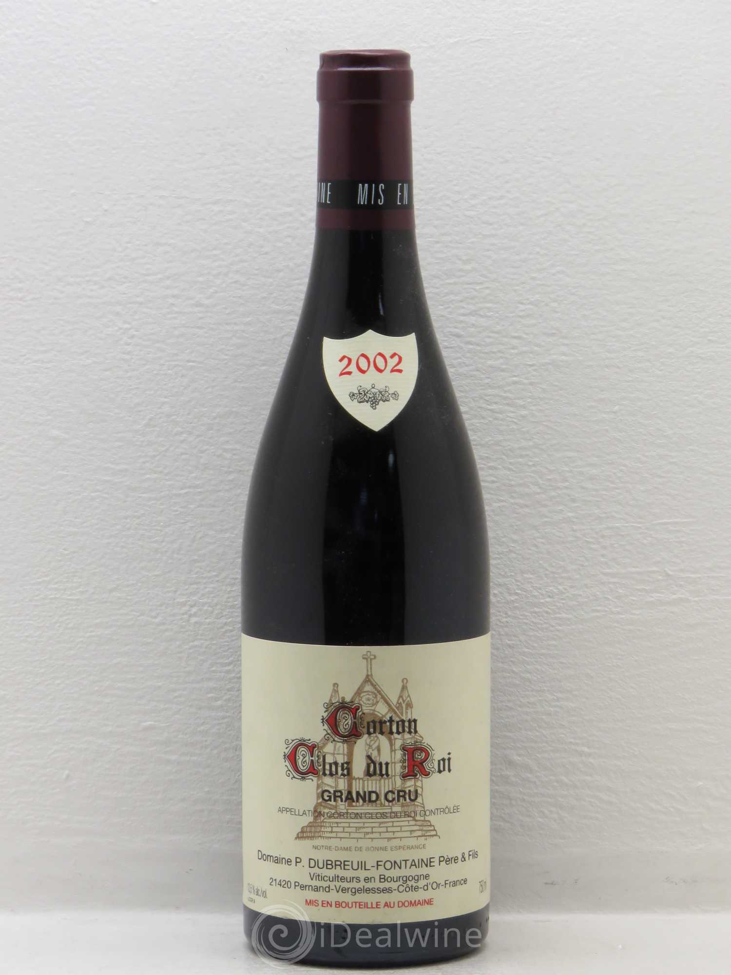 Corton Grand Cru Clos Du Roi Dubreuil Fontaine (sans prix de réserve) 2002 - Posten von 1 Flasche - 0