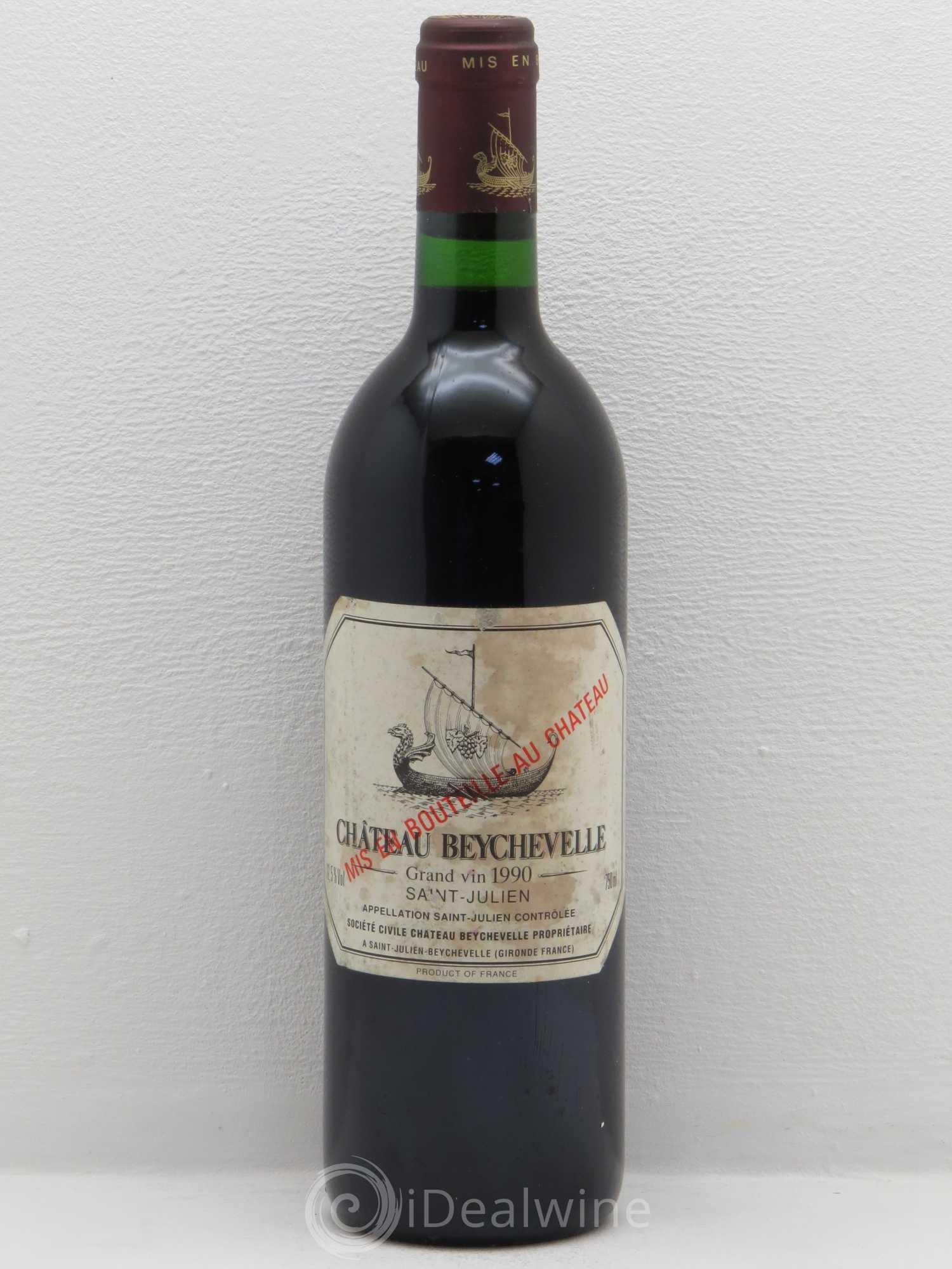 Château Beychevelle 4ème Grand Cru Classé 1990 - Lot de 1 bouteille - 0