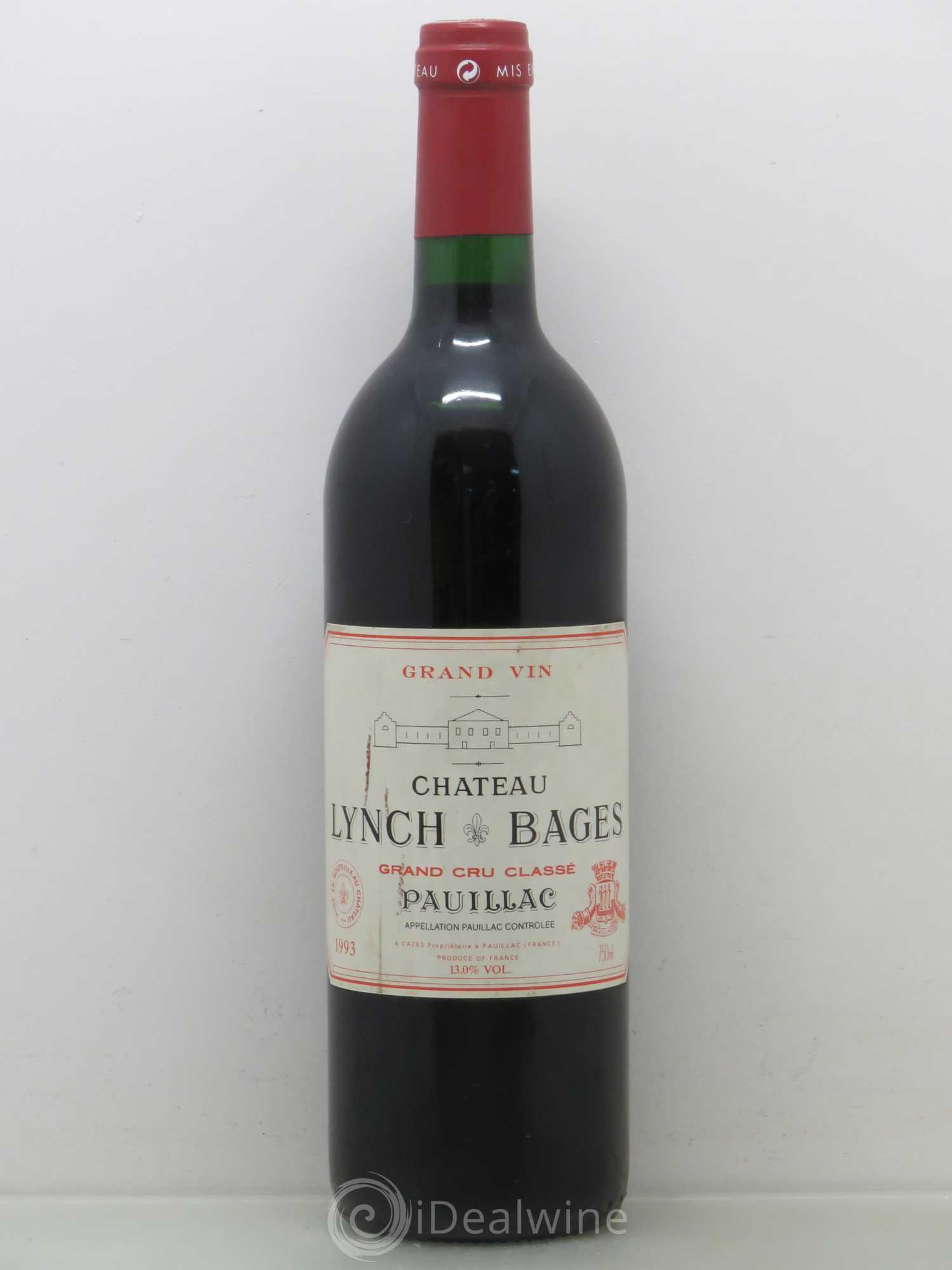 Château Lynch Bages 5ème Grand Cru Classé 1993 - Lot de 1 bouteille - 0