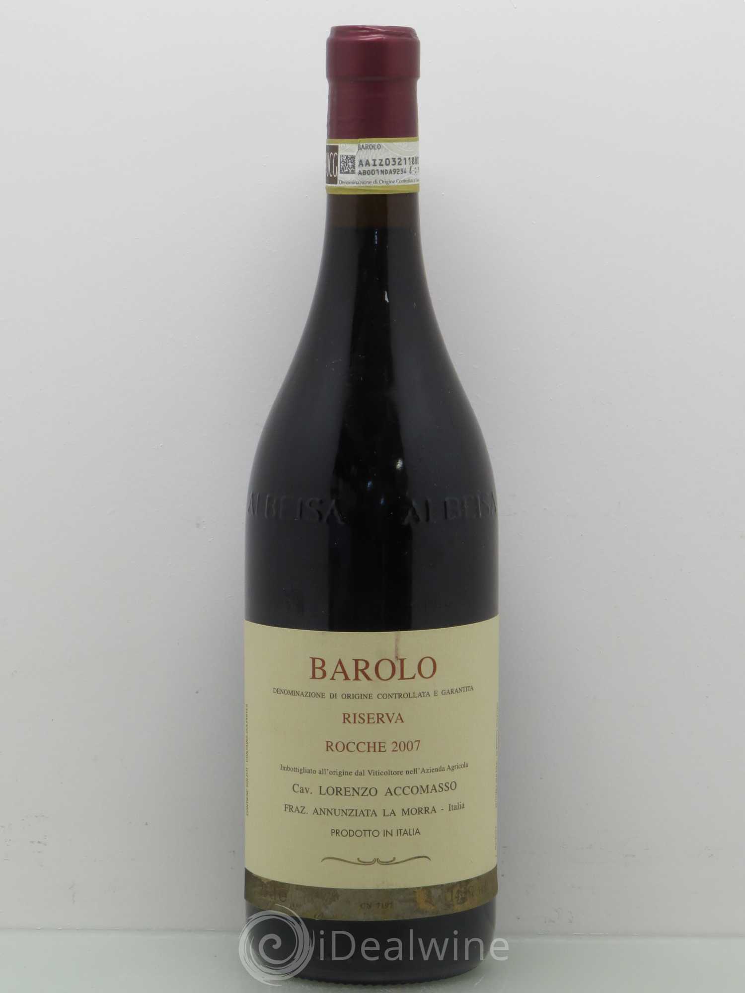 Barolo Rocche Cav. Lorenzo Accomasso 2007 - Lot de 1 bouteille - 0
