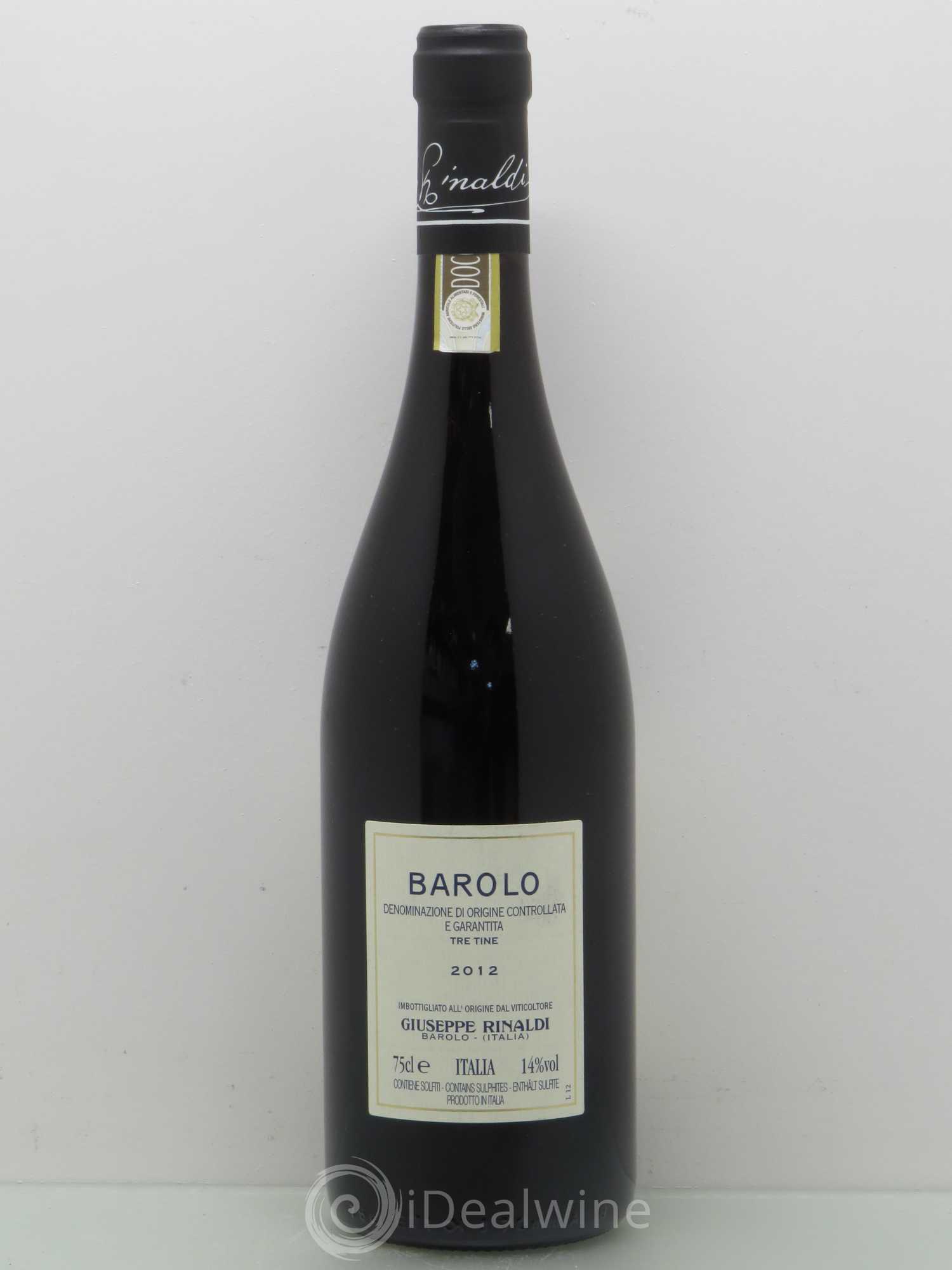 Barolo Rinaldi Tre Tine 2012 - Posten von 1 Flasche - 1