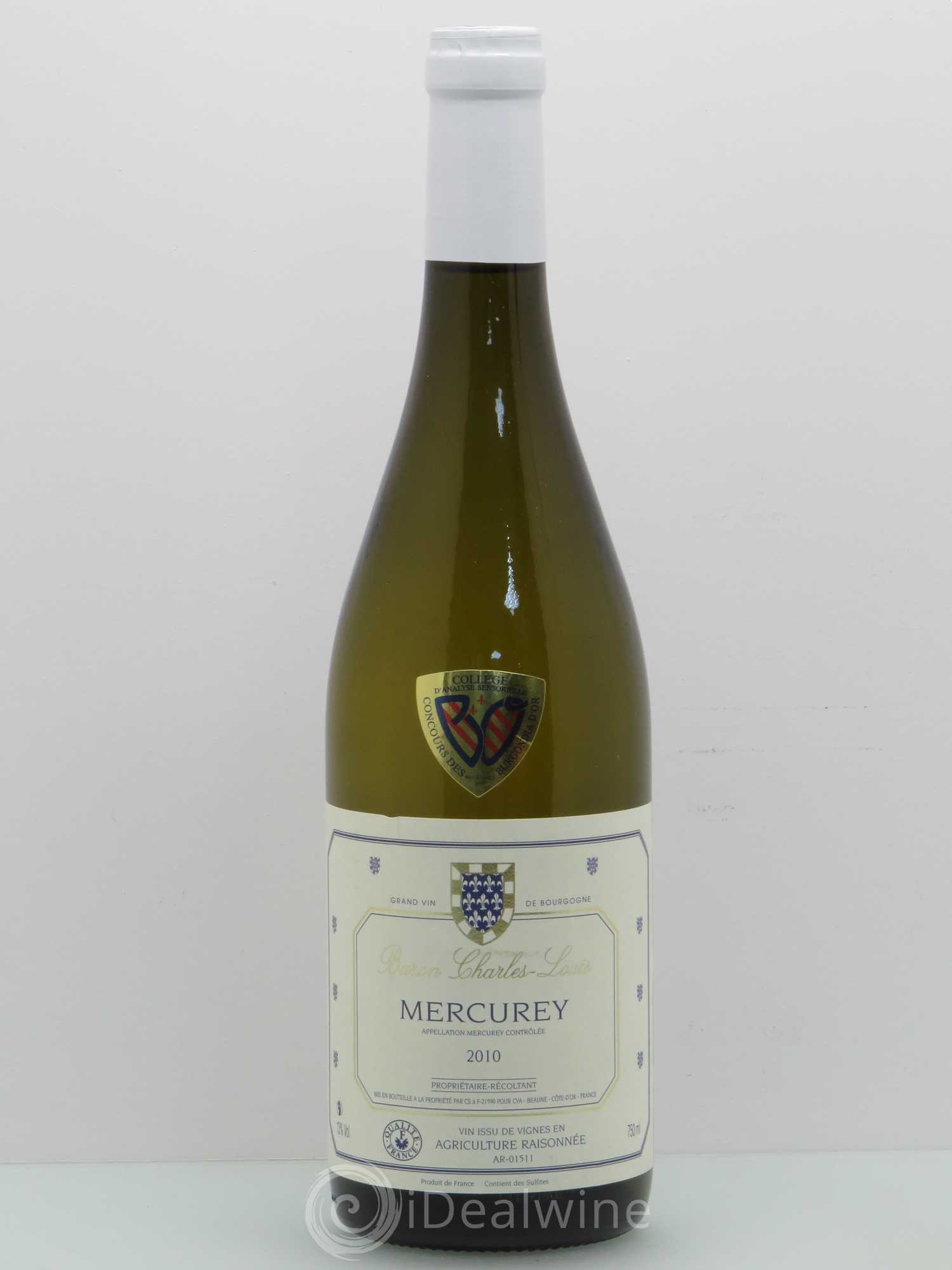 Mercurey Baron Charles-Louis (sans prix de réserve) 2010 - Posten von 1 Flasche - 0