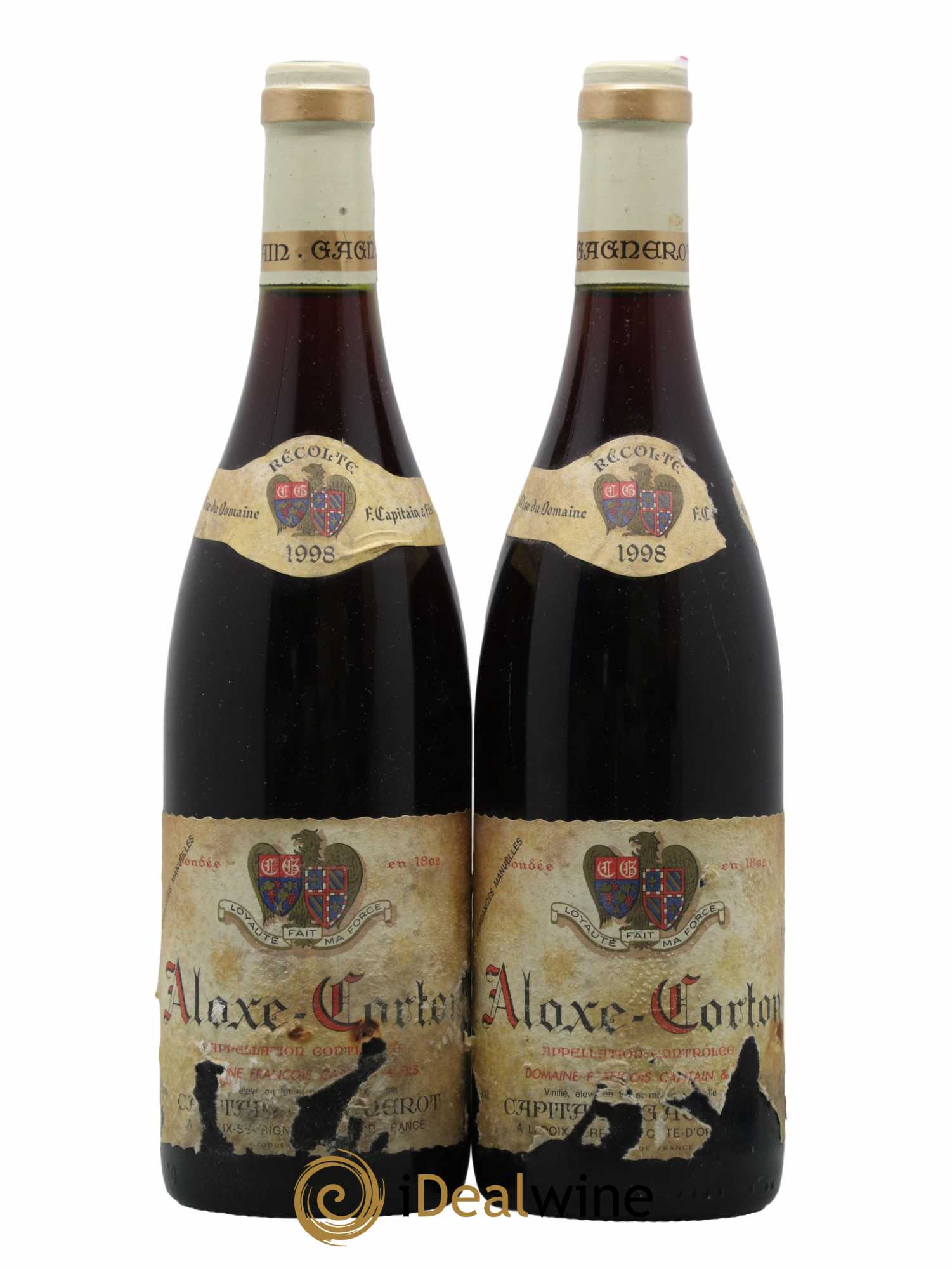 Aloxe-Corton Domaine Capitain Gagnerot 1998 - Lot de 2 bouteilles - 0