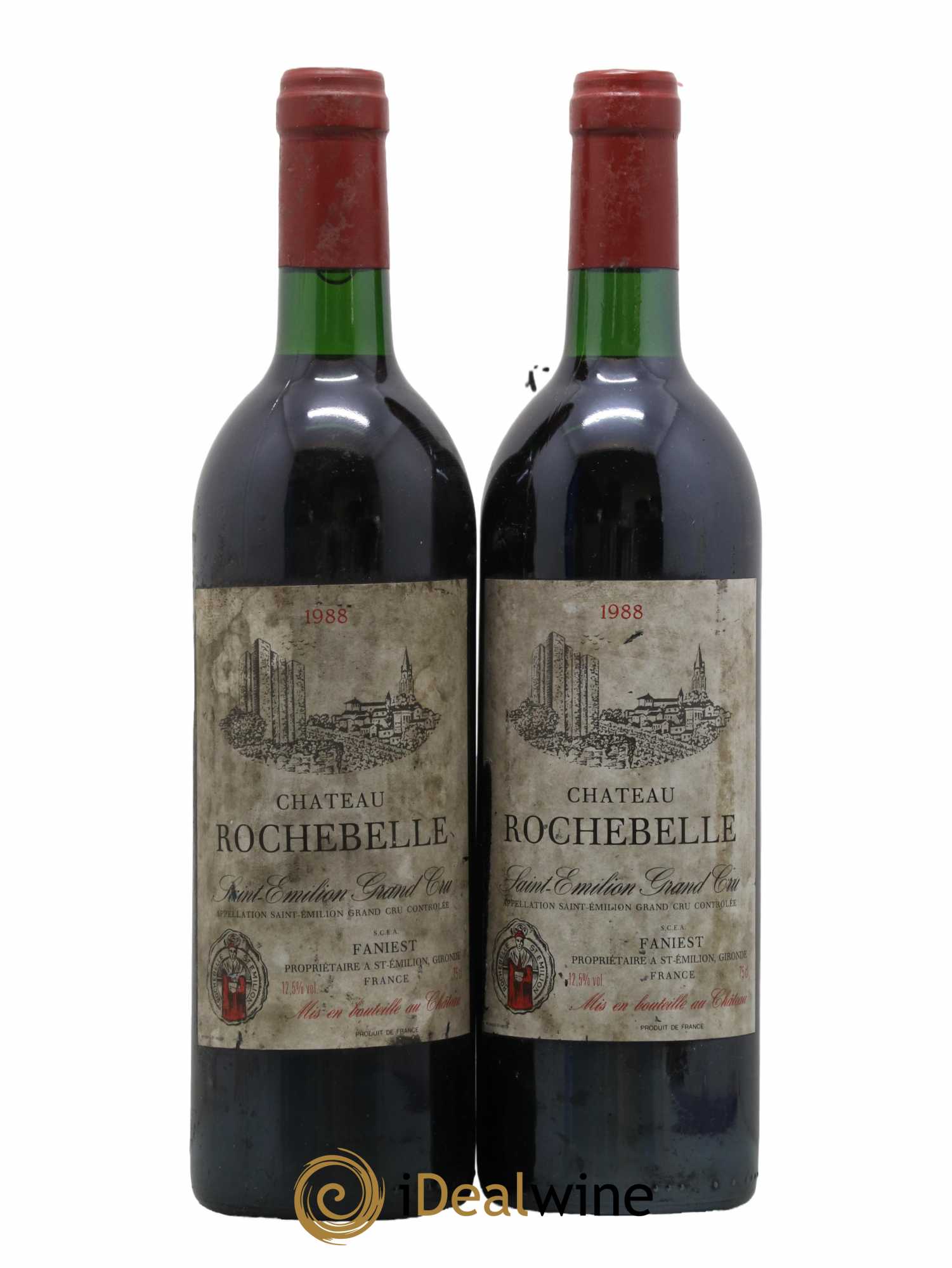 Château Rochebelle Grand Cru Classé 1988 - Lot de 2 bouteilles - 0