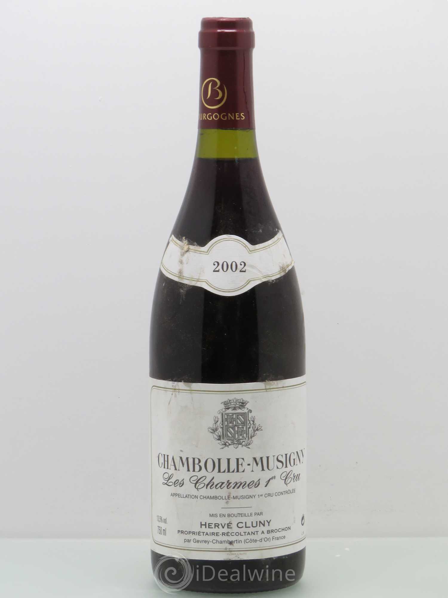 Chambolle-Musigny 1er Cru Les Charmes - Hervé Cluny 2002 - Posten von 1 Flasche - 0