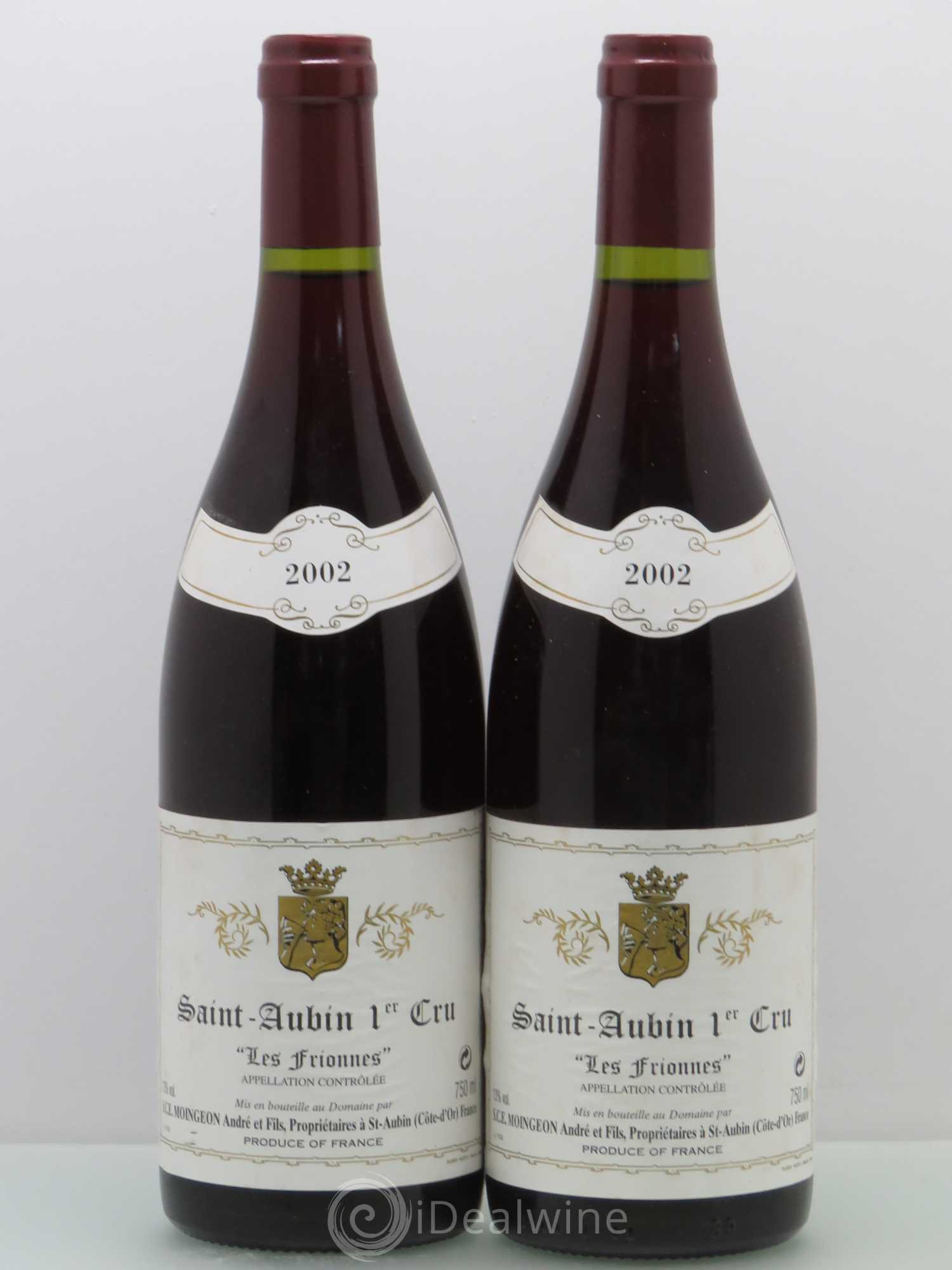 Saint-Aubin 1er Cru Les Frionnes - Domaine Moingeon André & Fils 2002 - Posten von 2 Flaschen - 0