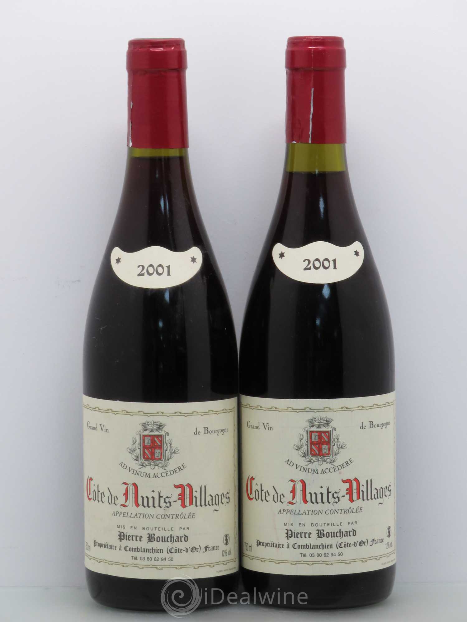 Côte de Nuits-Villages Domaine Pierre Bouchard 2001 - Lot de 2 bouteilles - 0