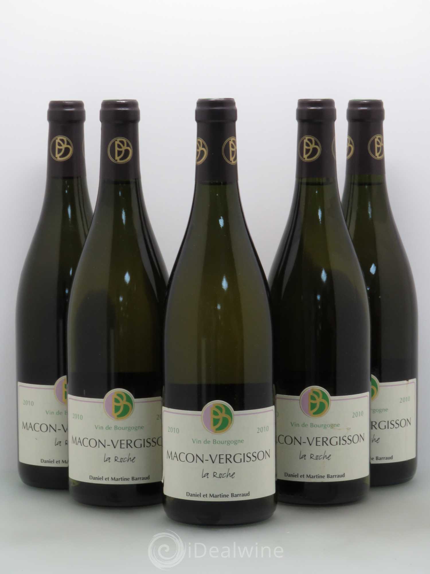 Mâcon Vergisson La Roche Barraud 2010 - Lot de 5 bouteilles - 0