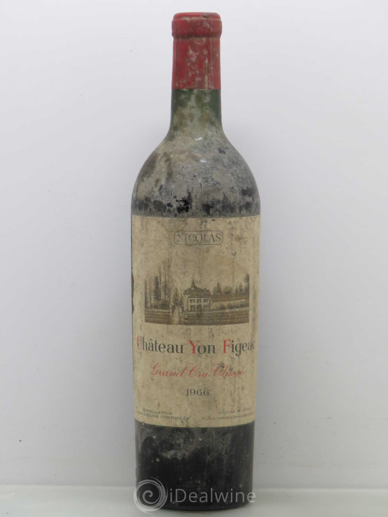 Château Yon Figeac Grand Cru Classé Nicolas 1966 - Lot de 1 bouteille - 0