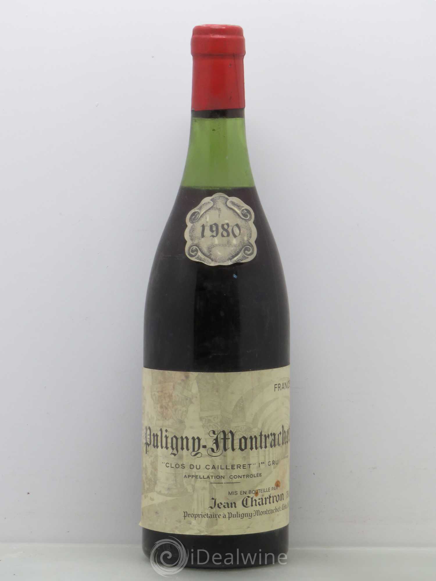 Bourgogne Puligny-Montrachet 1er Cru Clos du cailleret Jean Chartron (Domaine) 1980 - Posten von 1 Flasche - 0