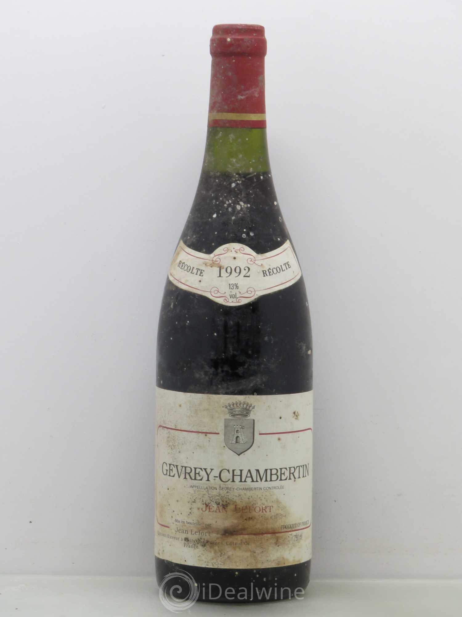 Gevrey-Chambertin Domaine Jean Lefort 1992 - Lot of 1 bottle - 0