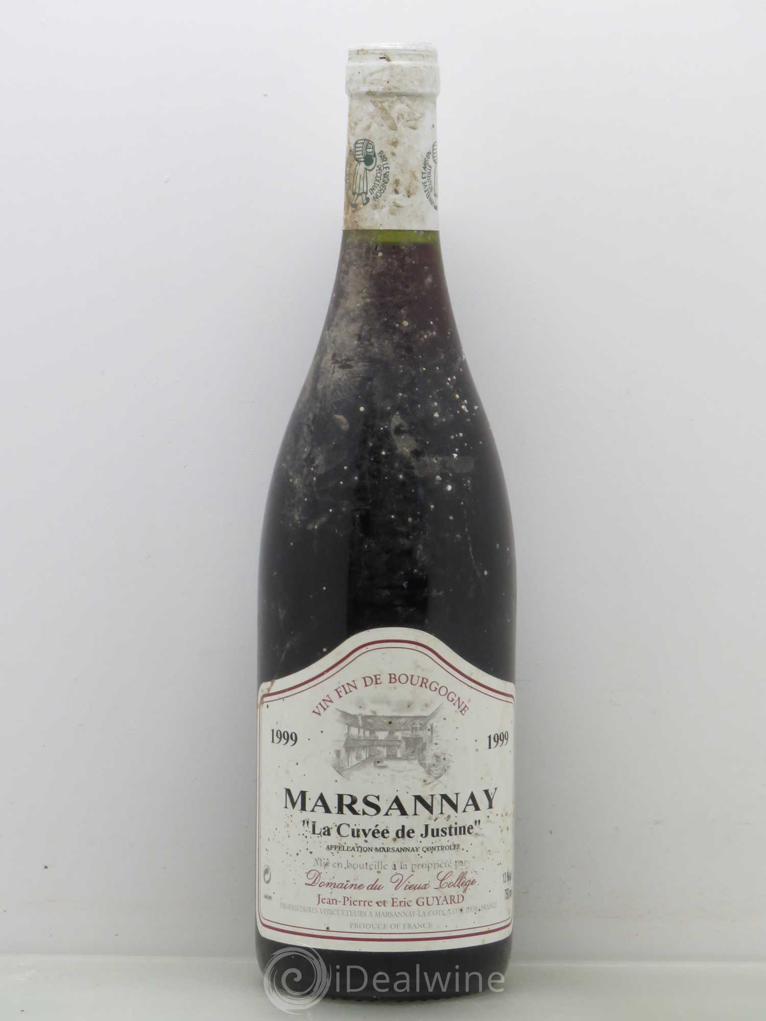 Marsannay La Cuvée De Justine Domaine Du Vieux Collège Jean Pierre Et Eric Guyard (sans prix de réserve) 1999 - Posten von 1 Flasche - 0