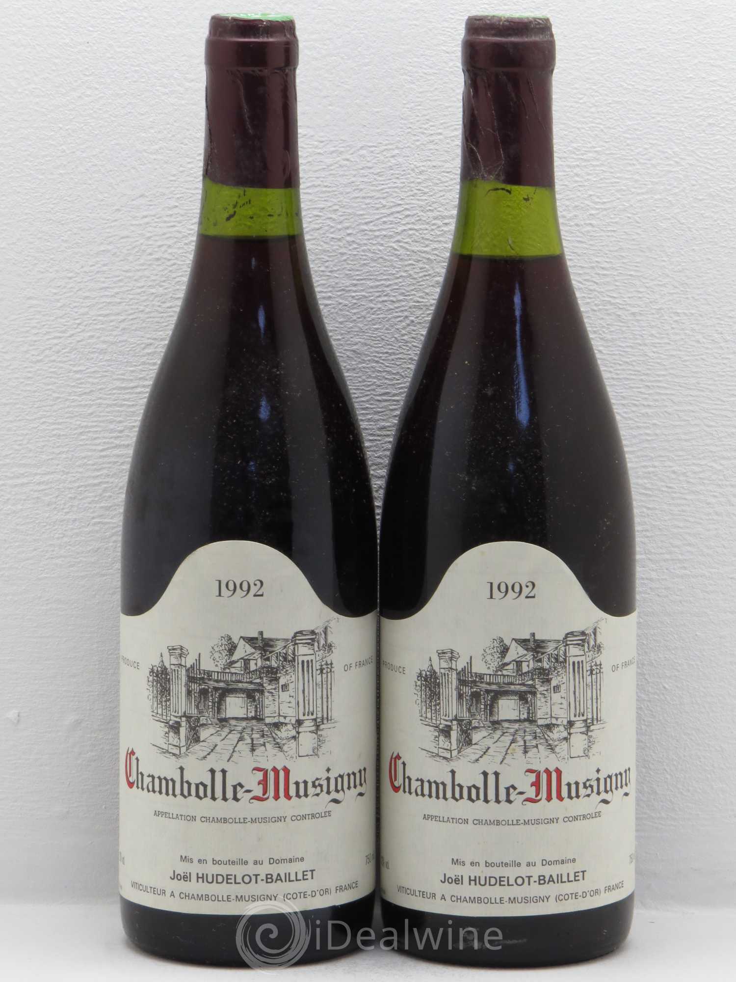 Chambolle-Musigny Hudelot Baillet 1992 - Lot de 2 bouteilles - 0